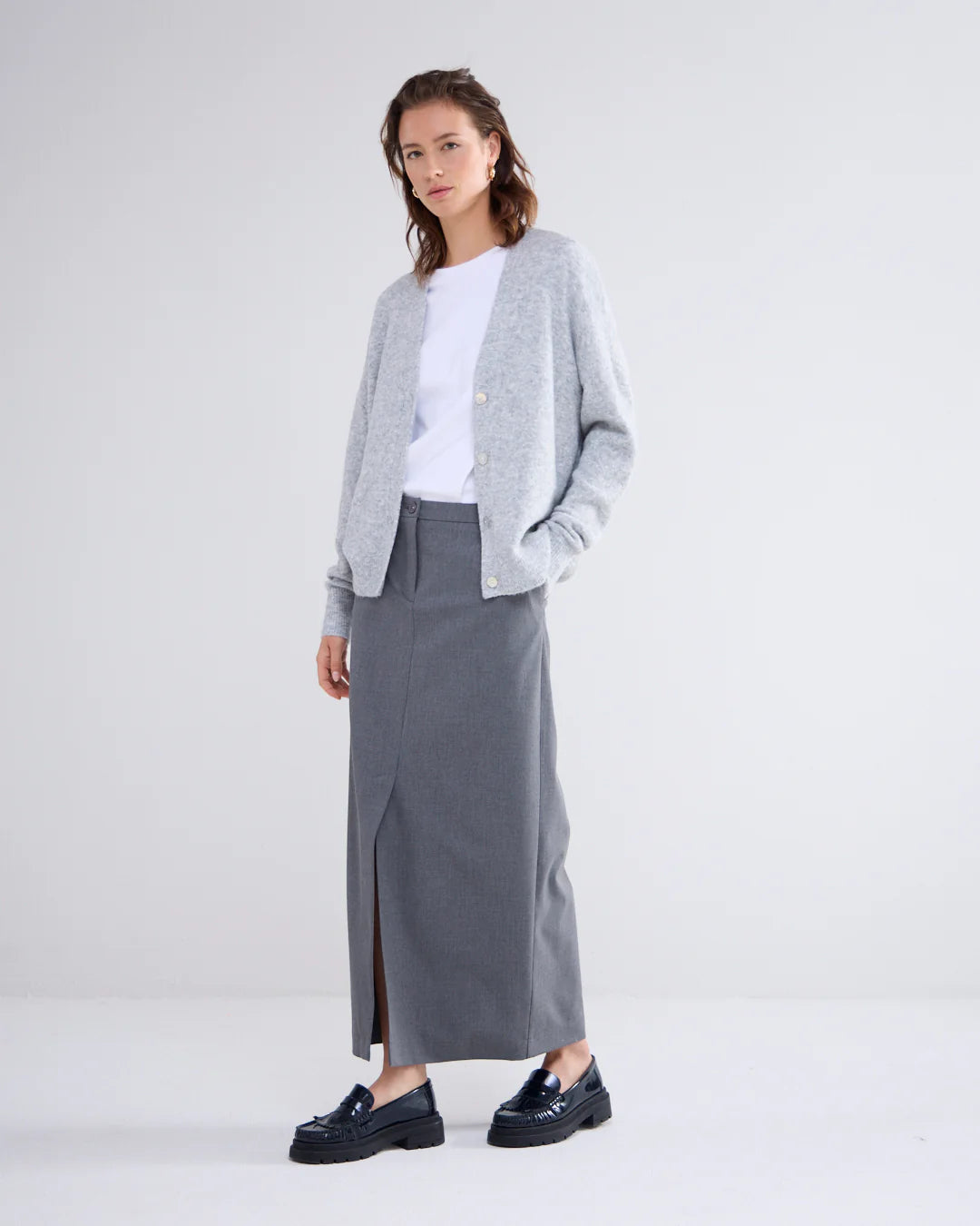 Soft Knit Cardigan in Mist