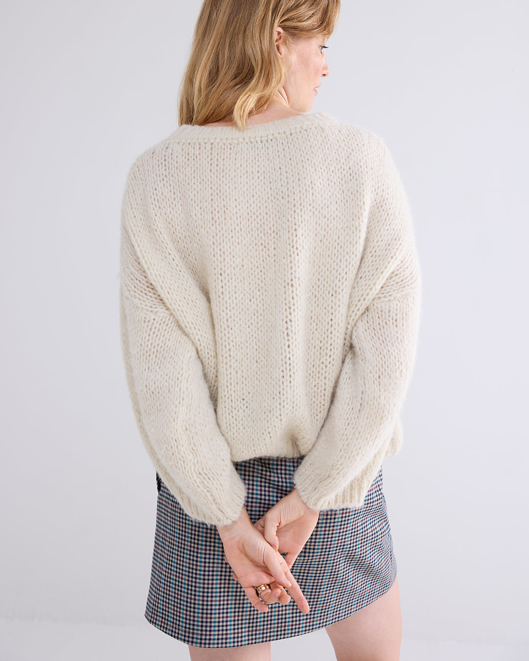 Alpaca Knit Sweater in Ivory