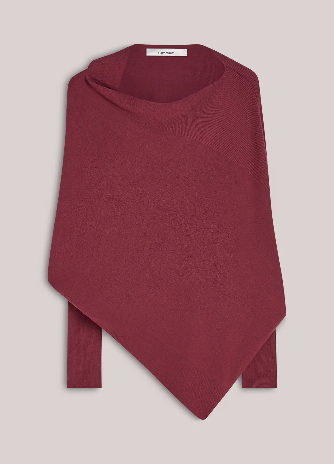 Viscose Blend Knit Sweater in Merlot
