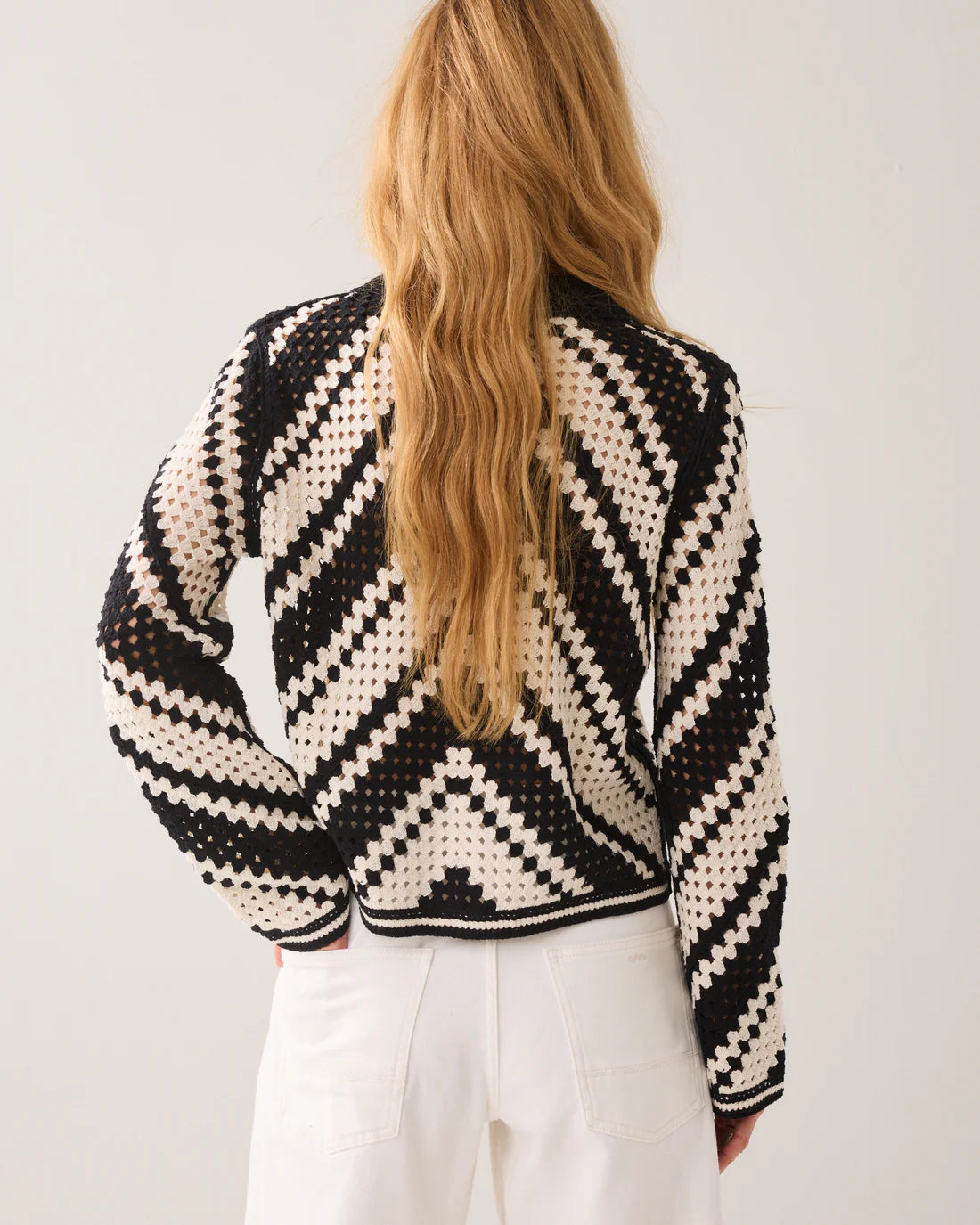 Crochet Cardigan in Black