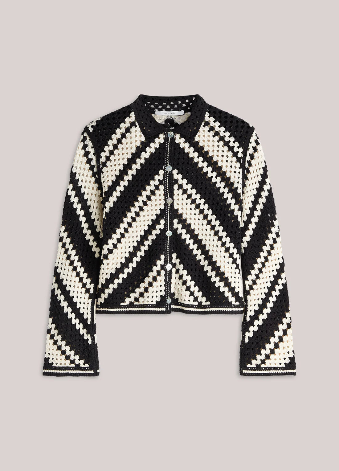 Crochet Cardigan in Black