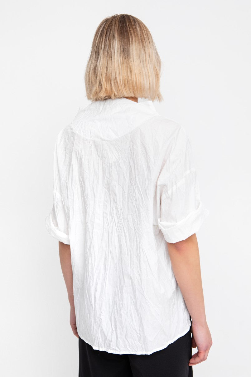 Crinkle Cotton Shirt in Mirage