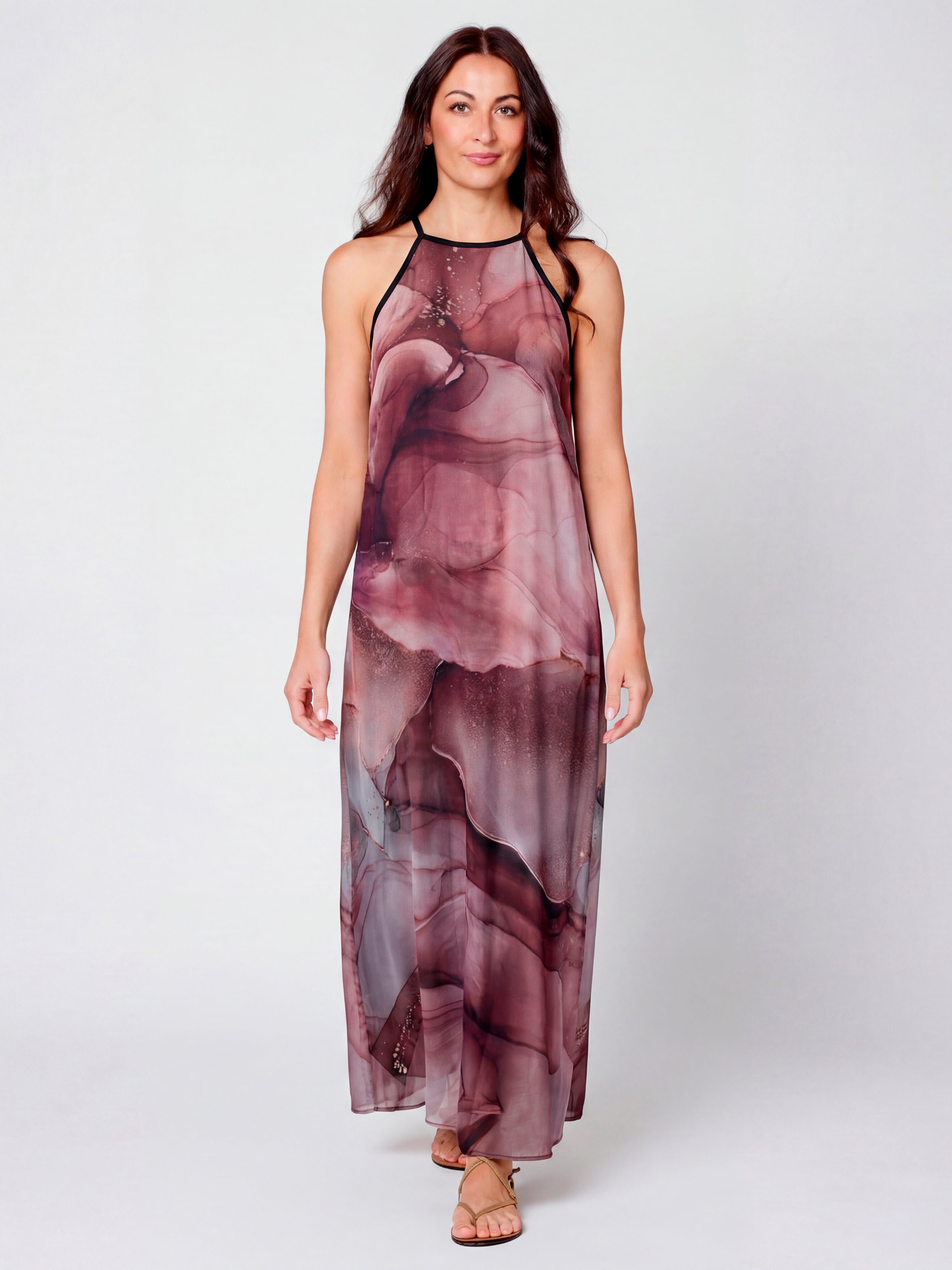 Aia Strap Dress in Pink Tone