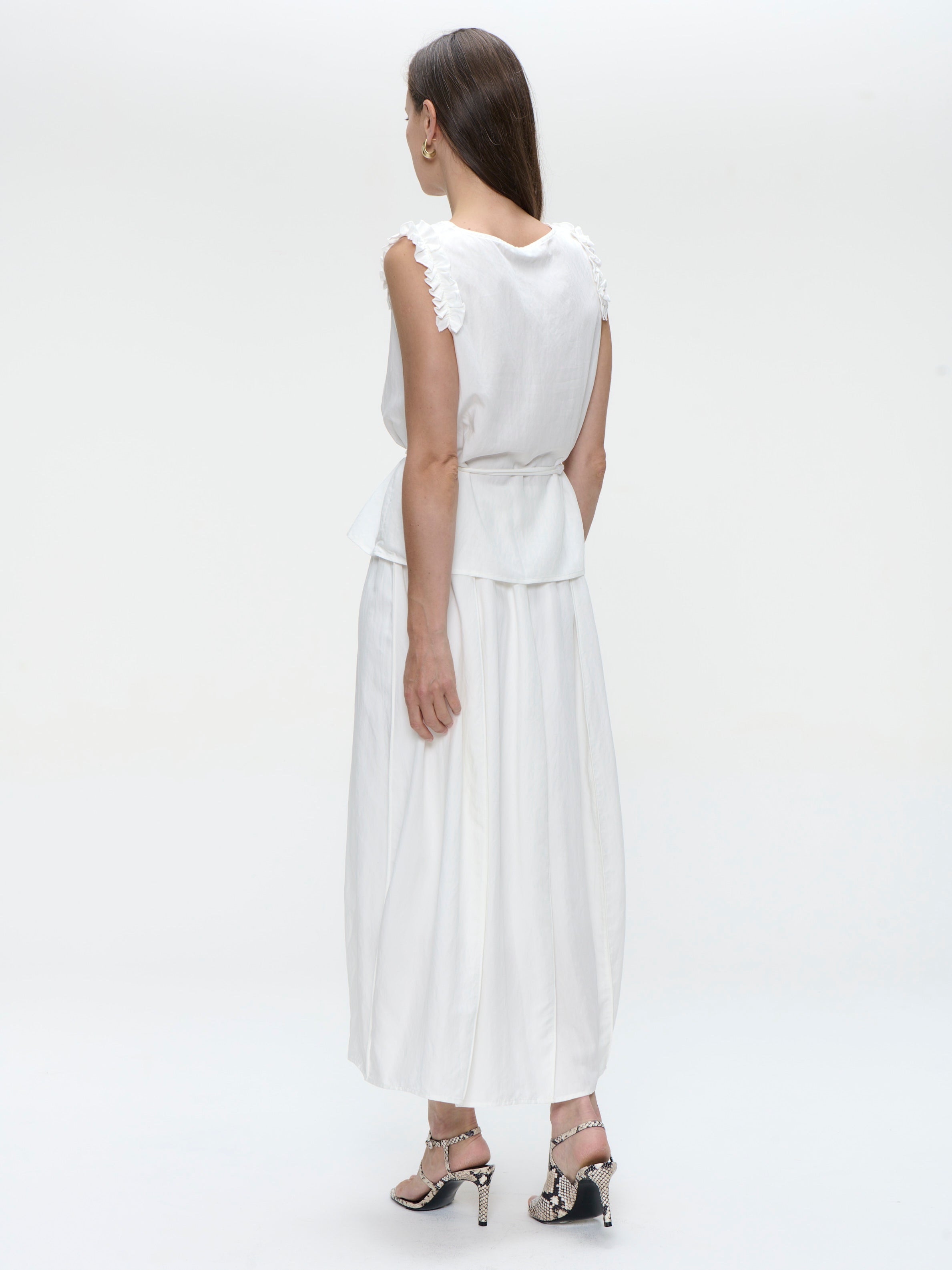 Mariko Viscose Skirt in White
