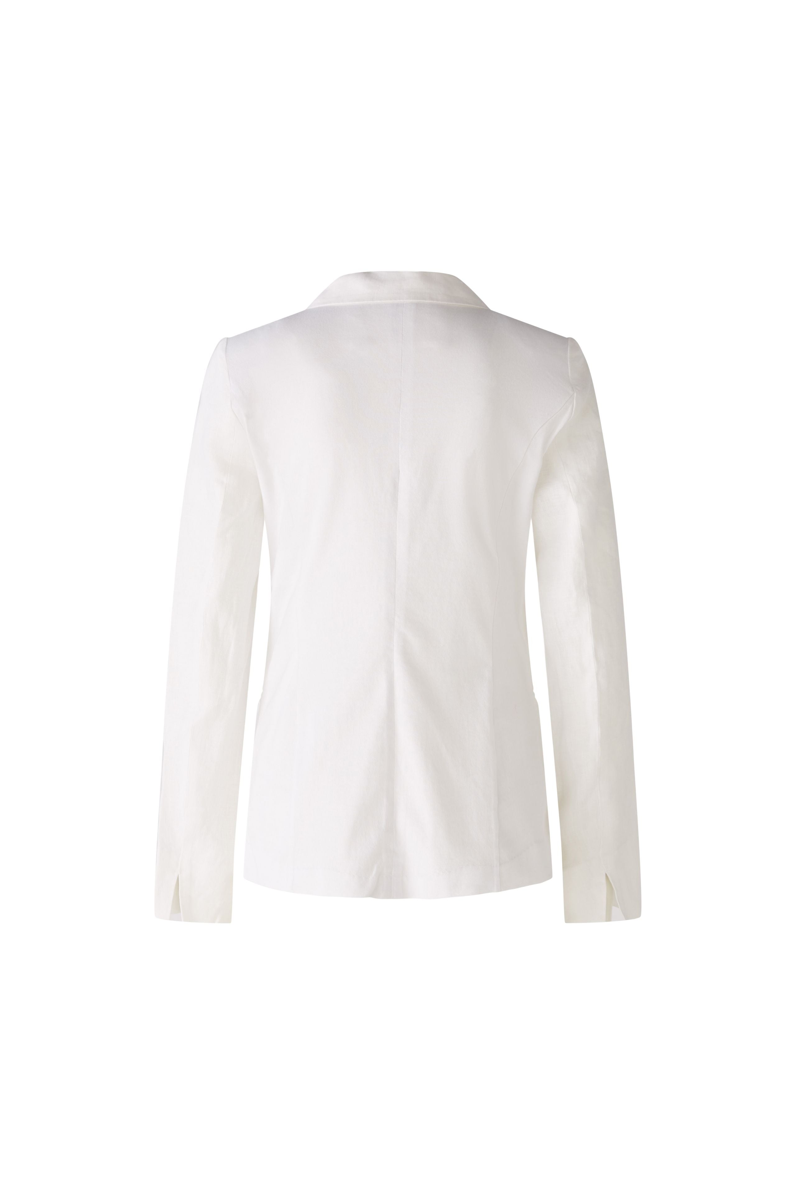 Linen Blazer with Cotton Patch in Optic White