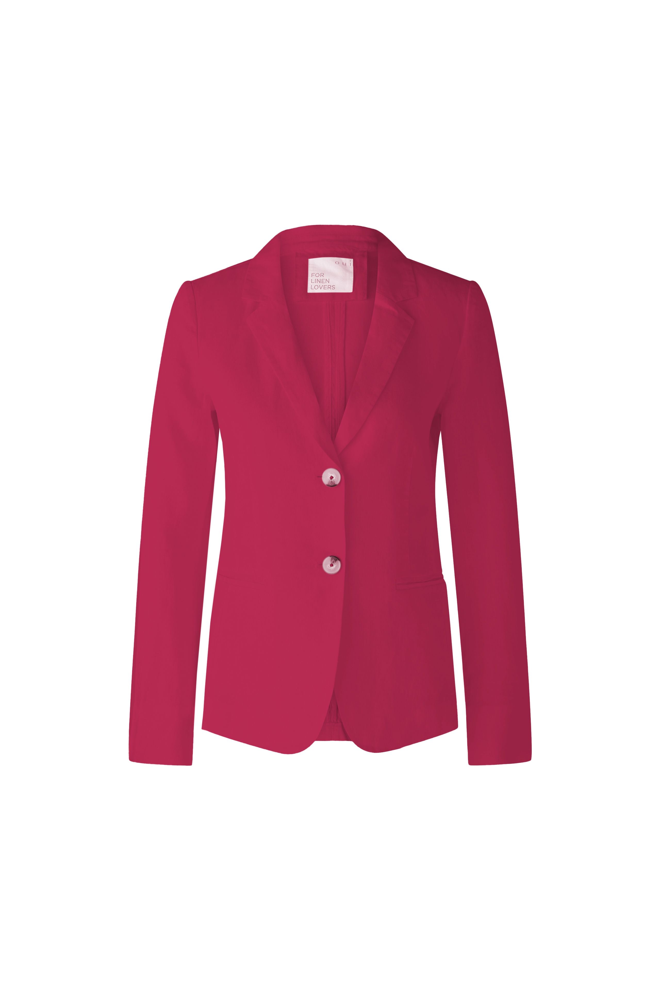 Linen Blazer with Cotton Patch in Pink