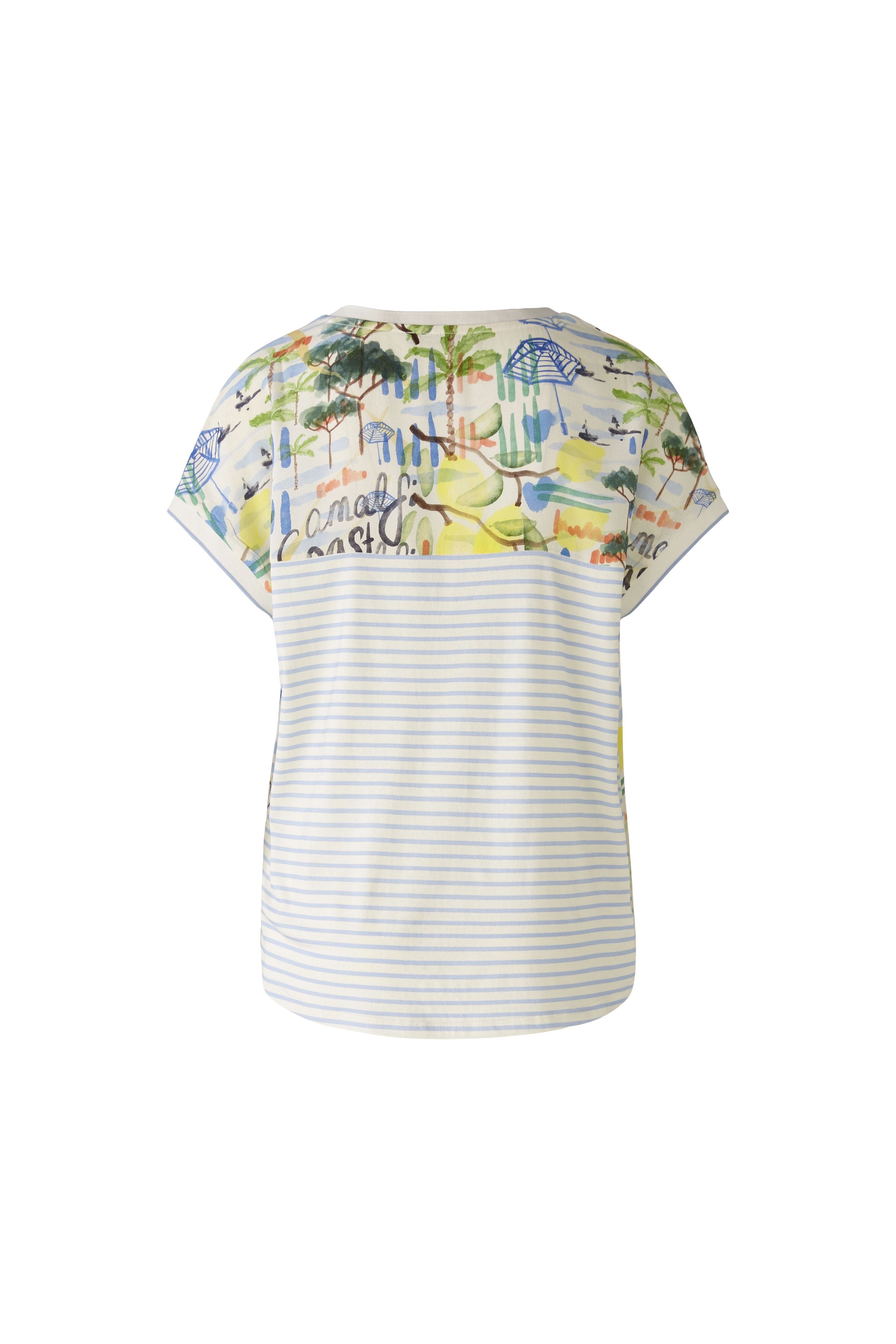 Riviera Inspired Top in White/Blue