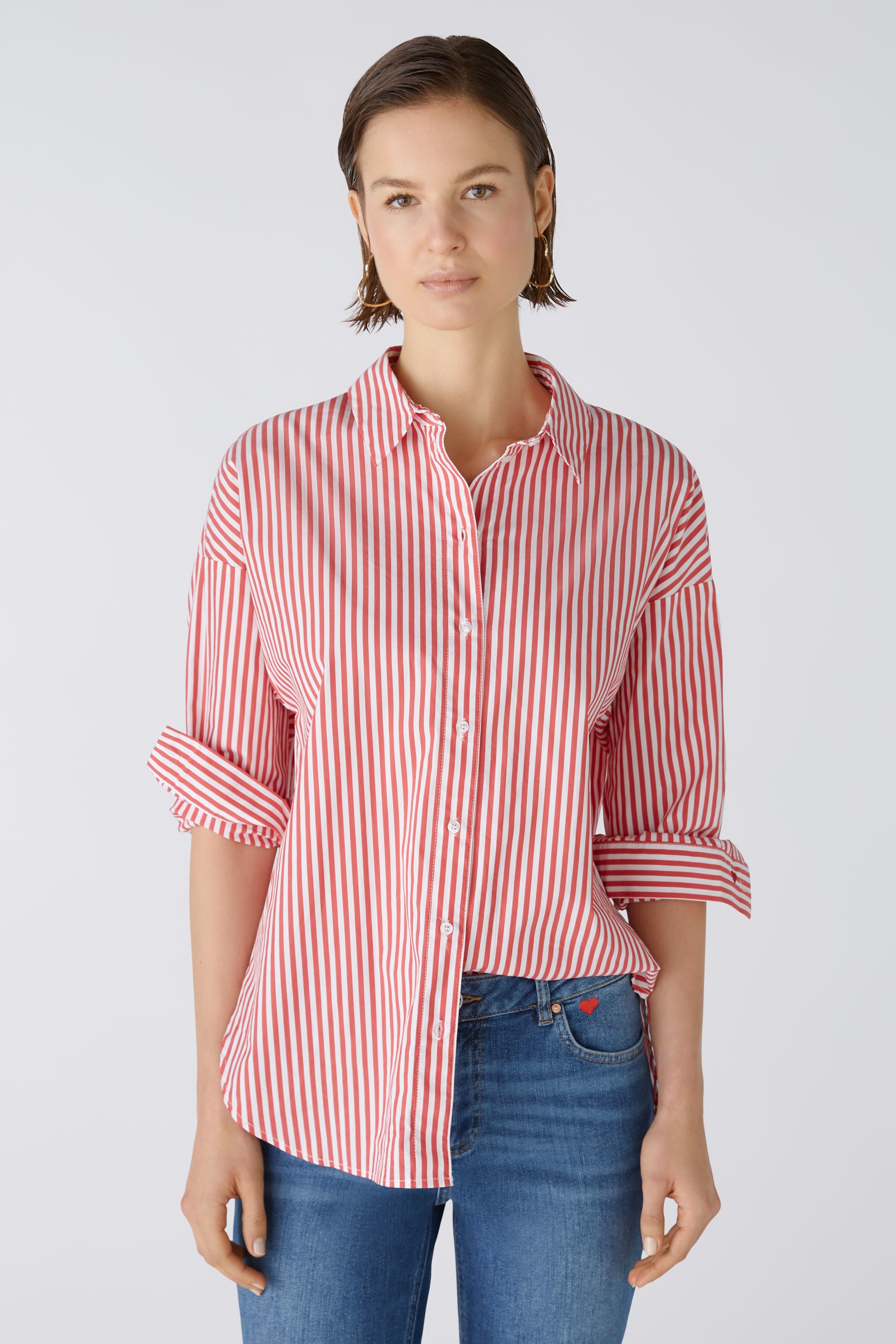 Stripe Shirt in Red/White