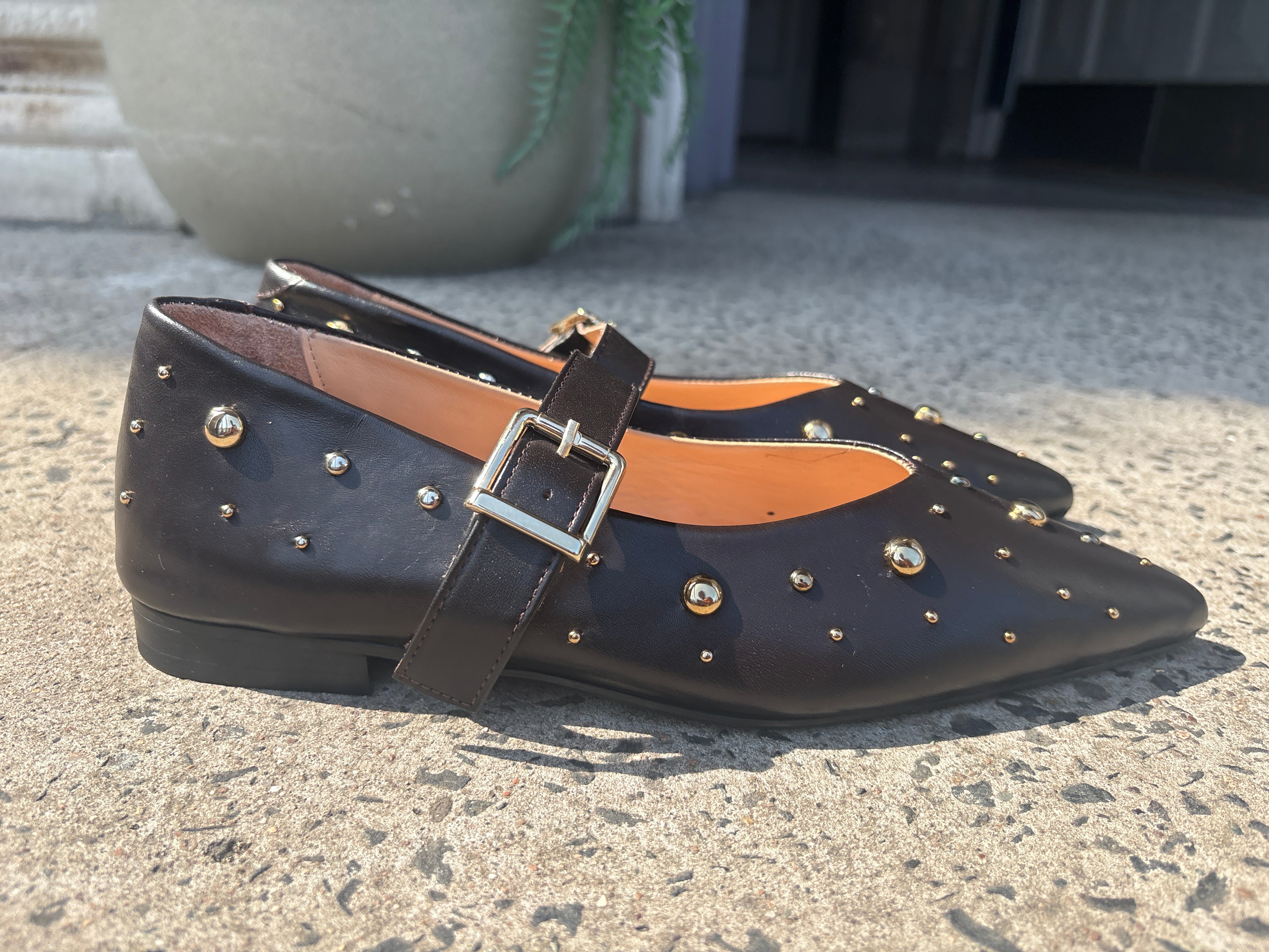 Jelka Ballet Flat in Panter Cognac