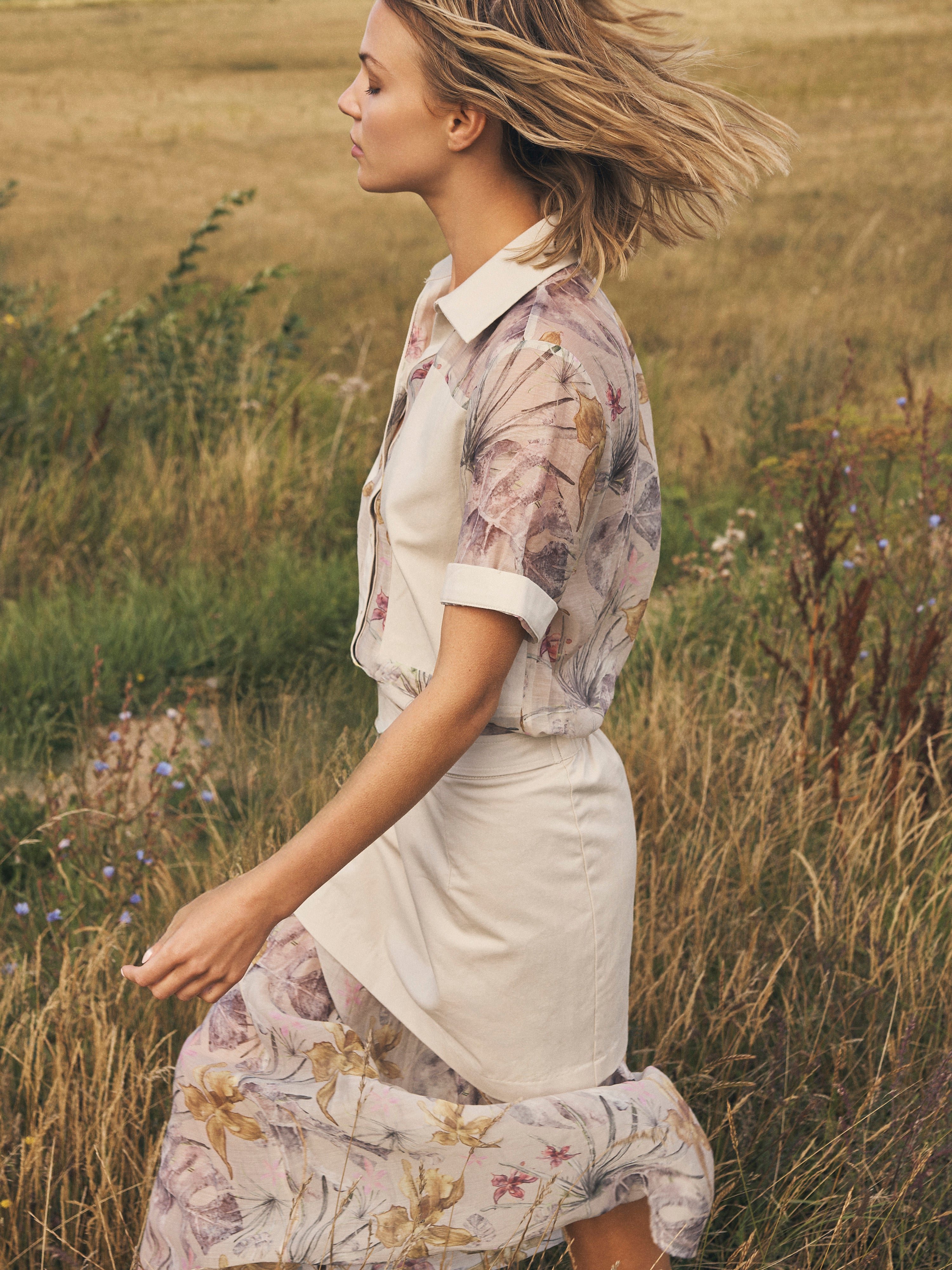 Drea Skirt in Bone mix