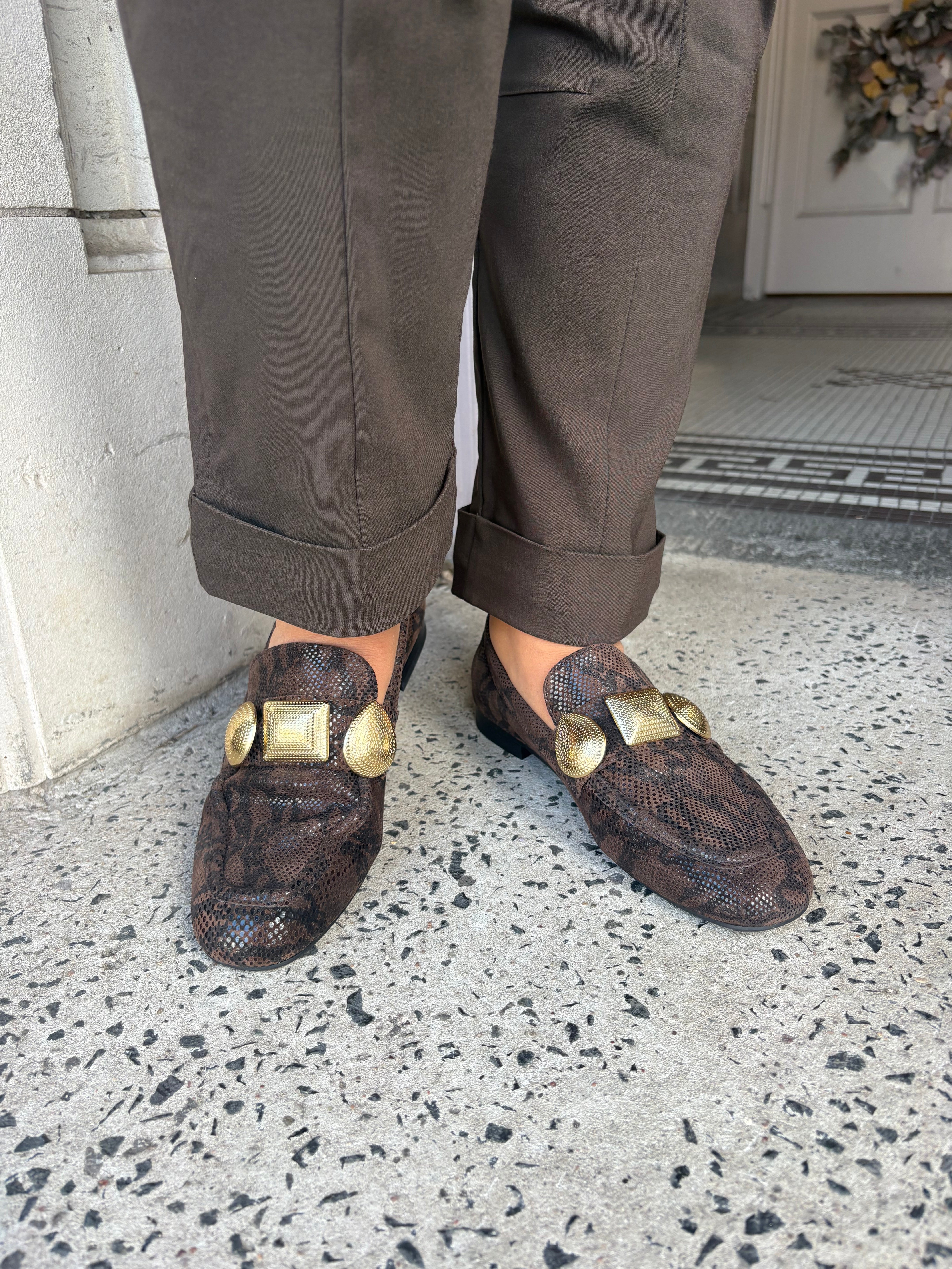Slim Trousers in Chocolate