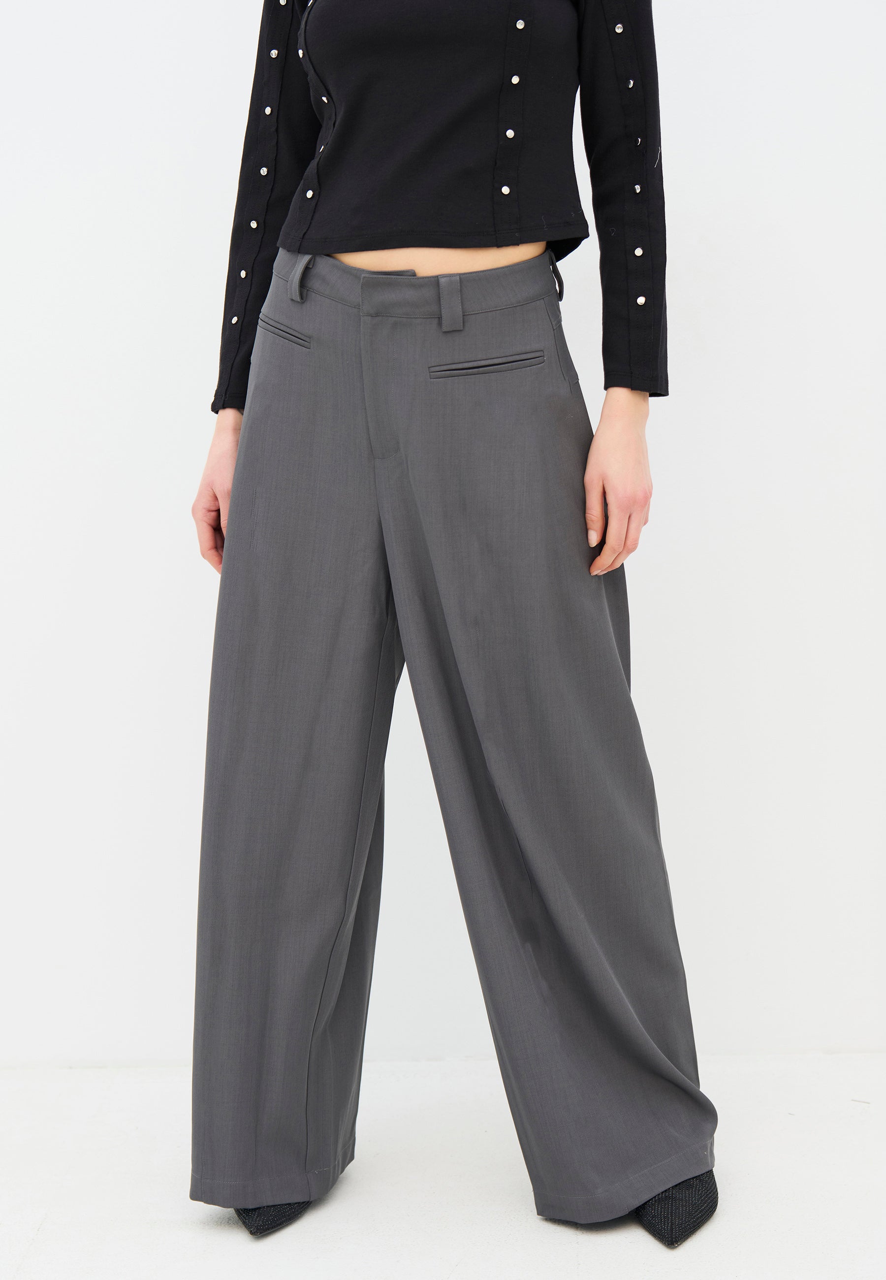 Elayne Trousers in Grey Melange