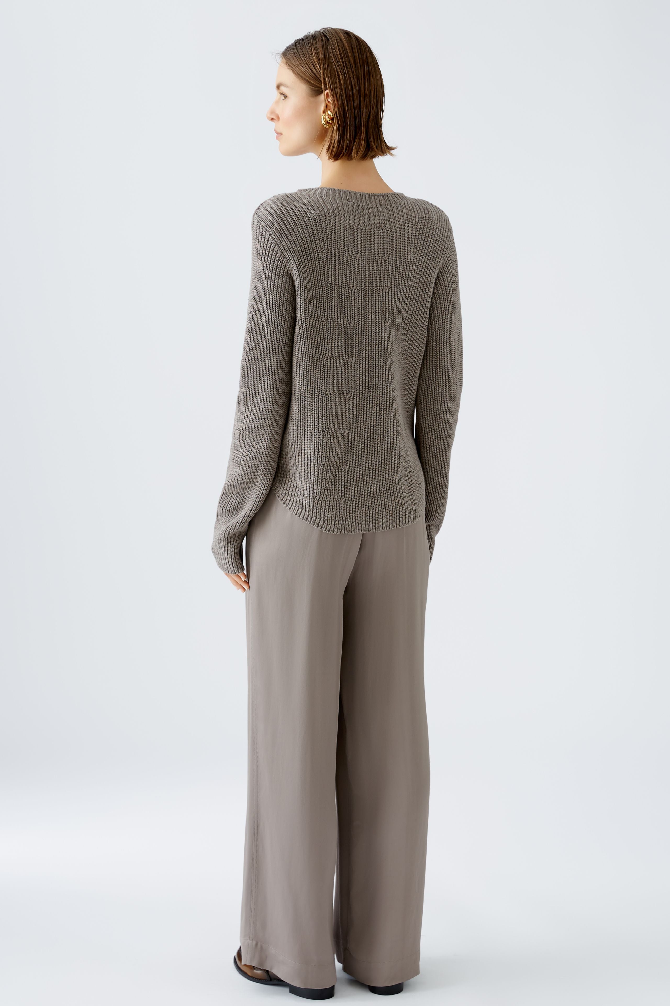 Ribbed Jumper in Smokey Taupe