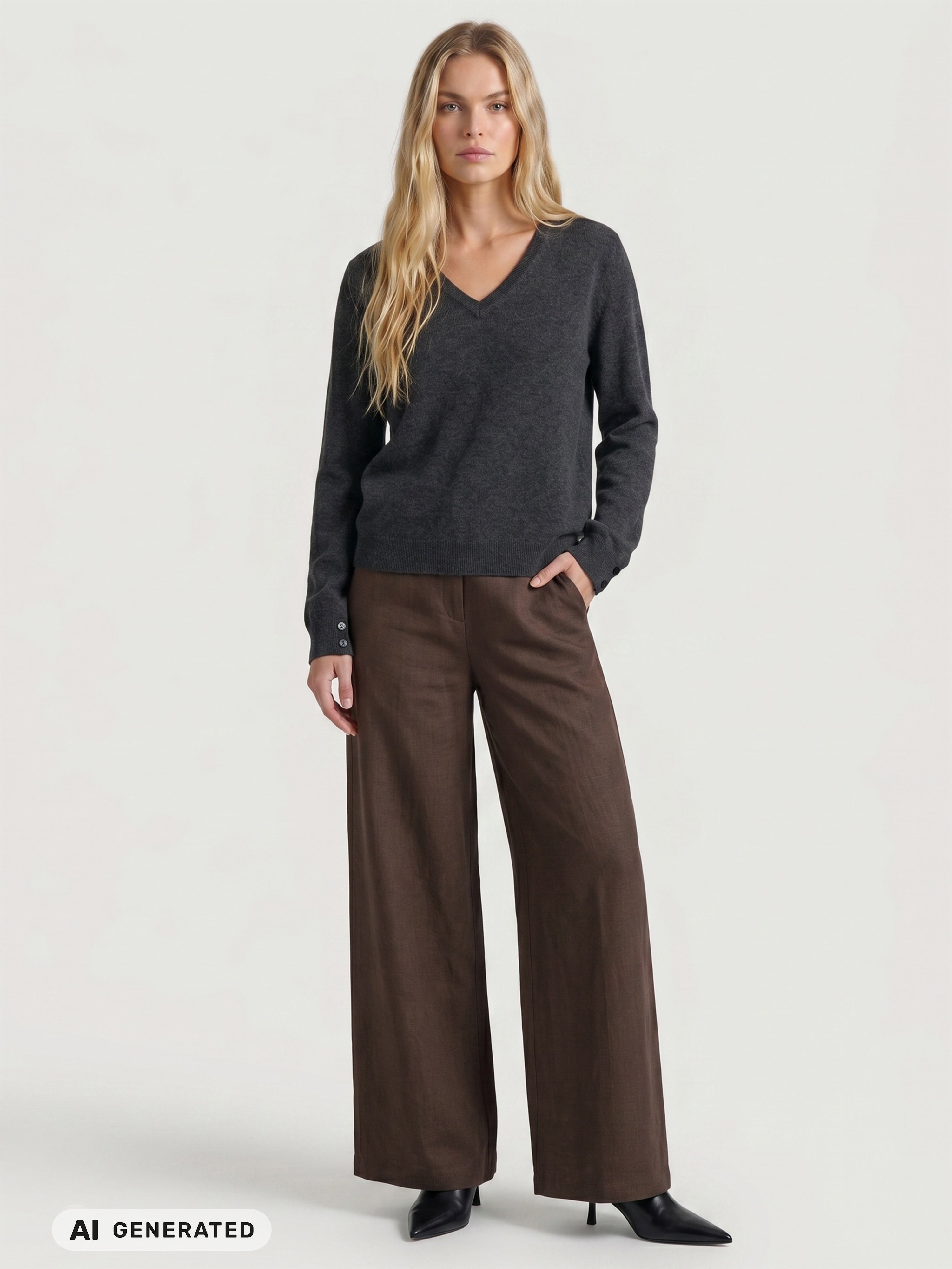 Erinora Trousers in Brown