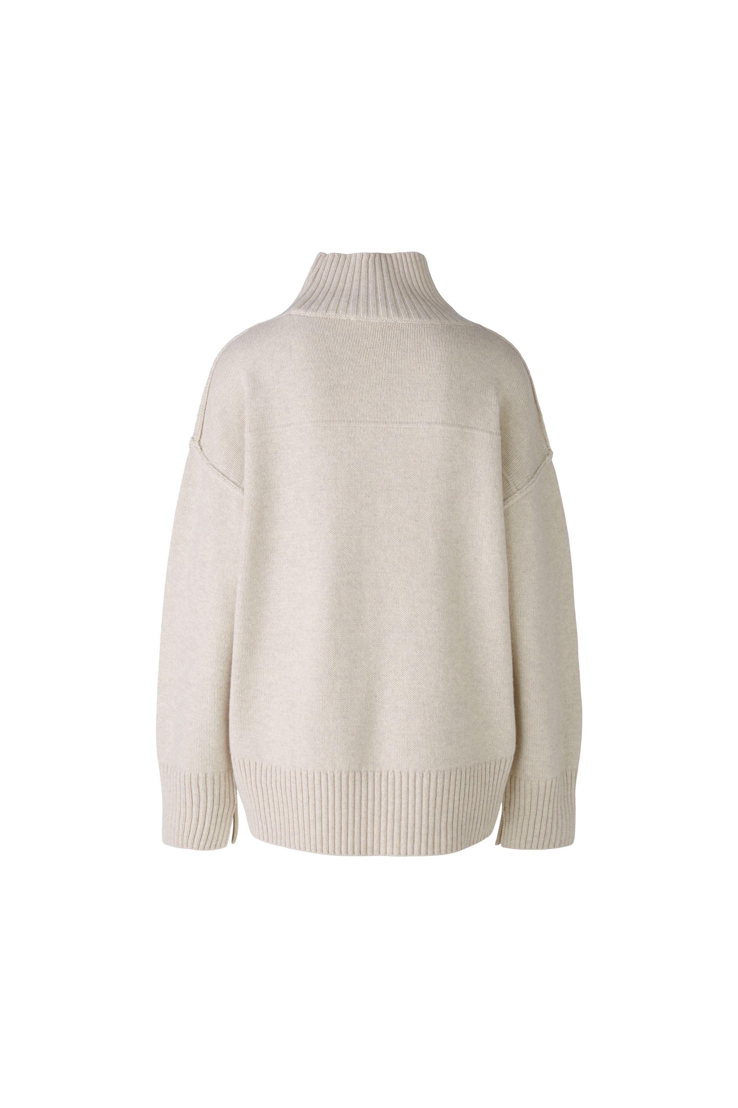 Wool Blend Pullover in Beige Melange