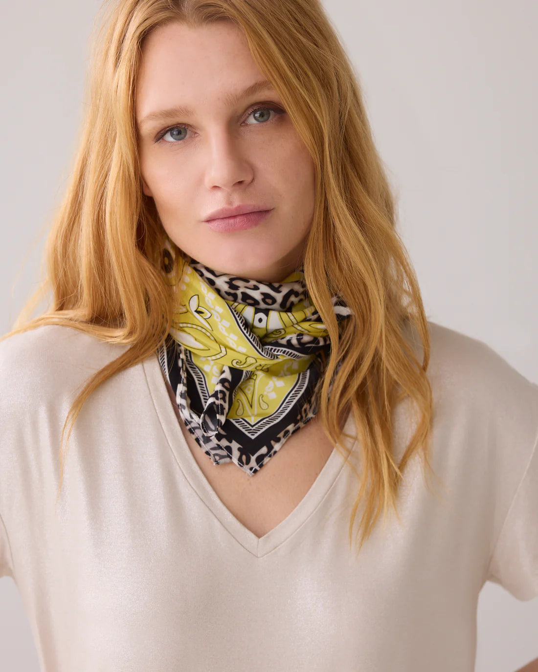 Sushi Volie Print Scarf in Mimosa Yellow