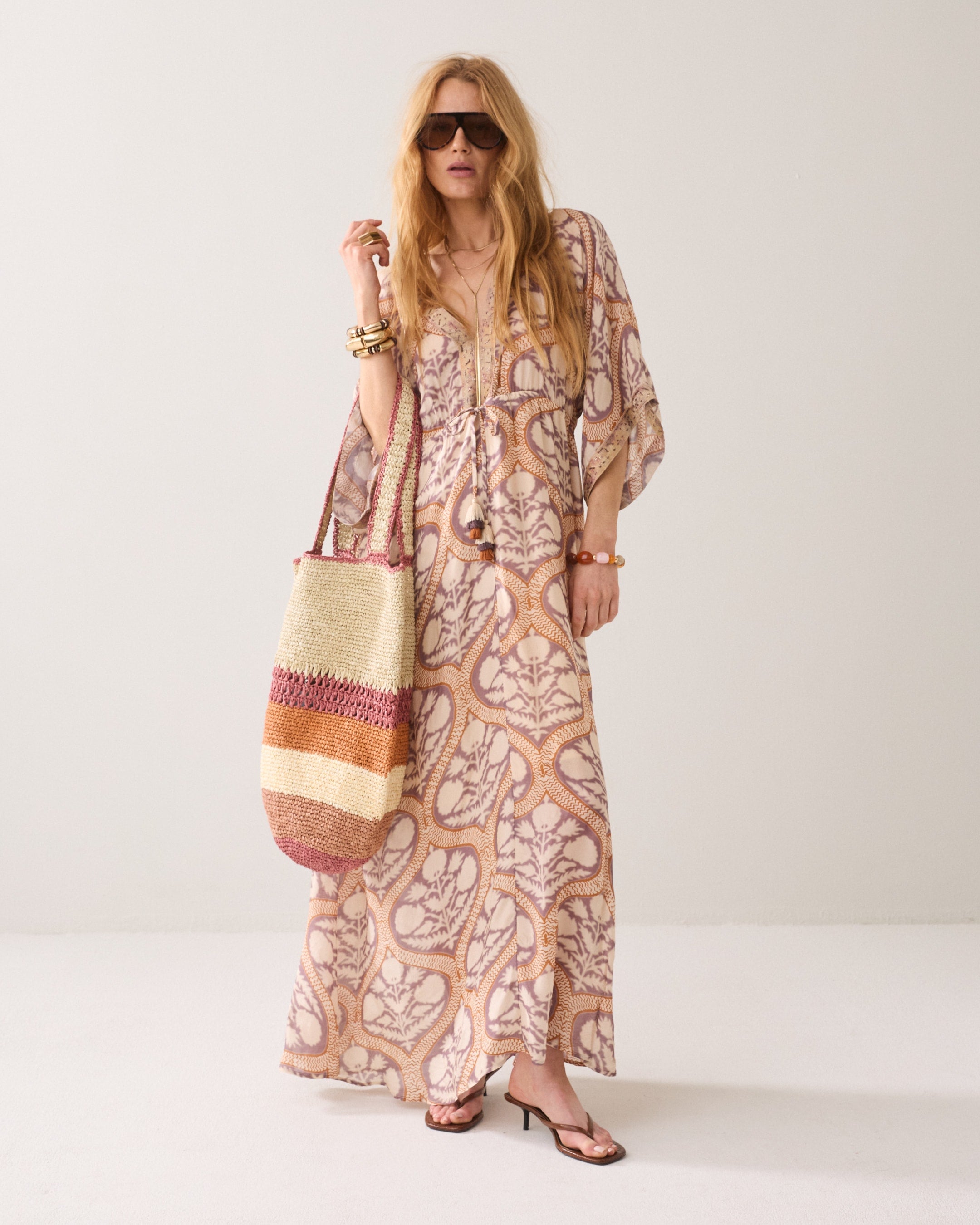 Raffia Beach Bag in Multicolour