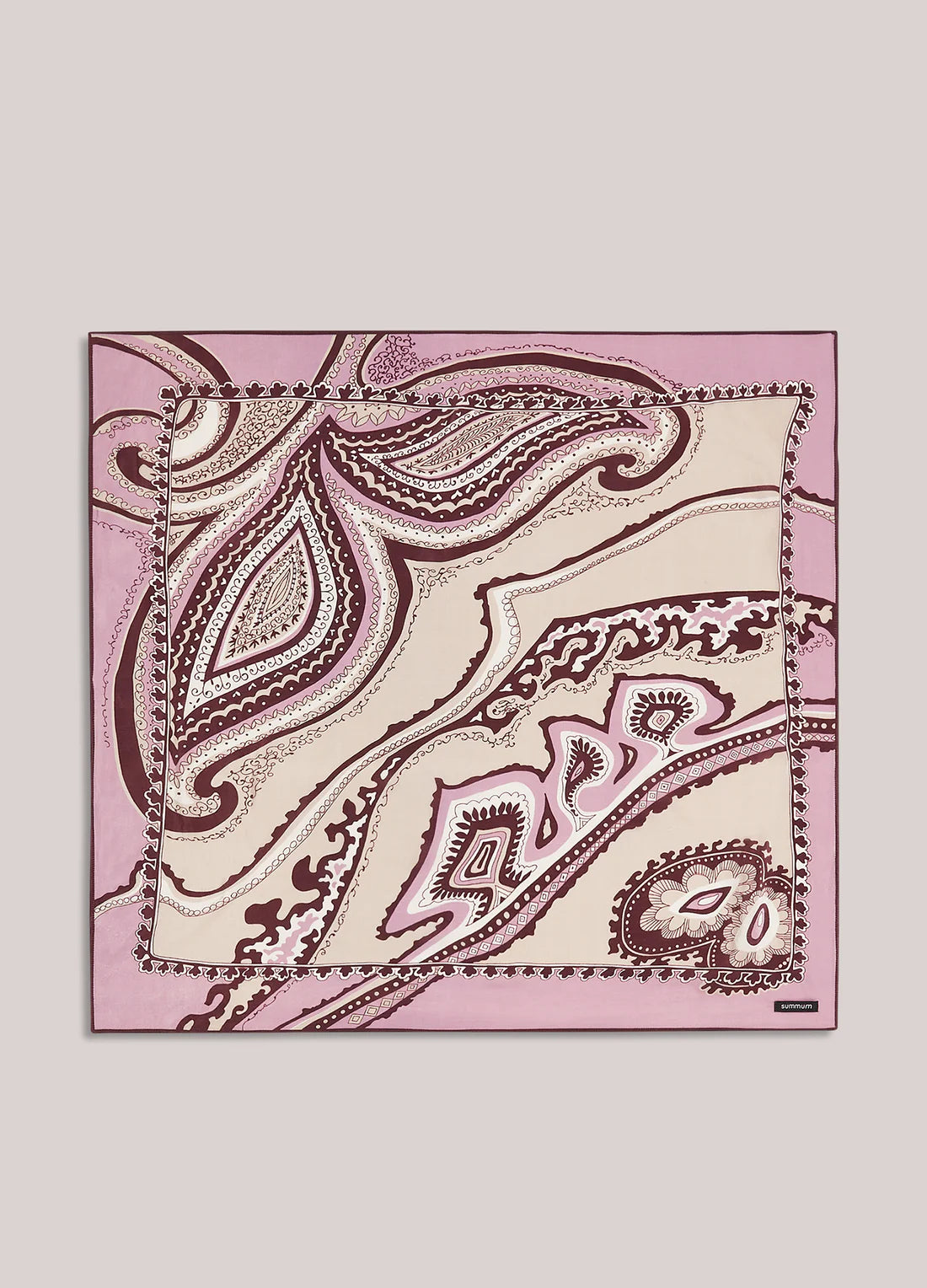 Satin Paisley Scarf in Multicolour