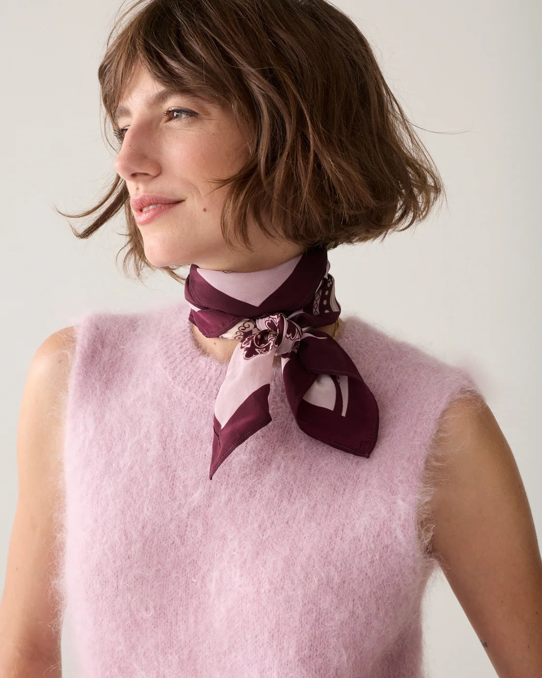Satin Paisley Scarf in Multicolour