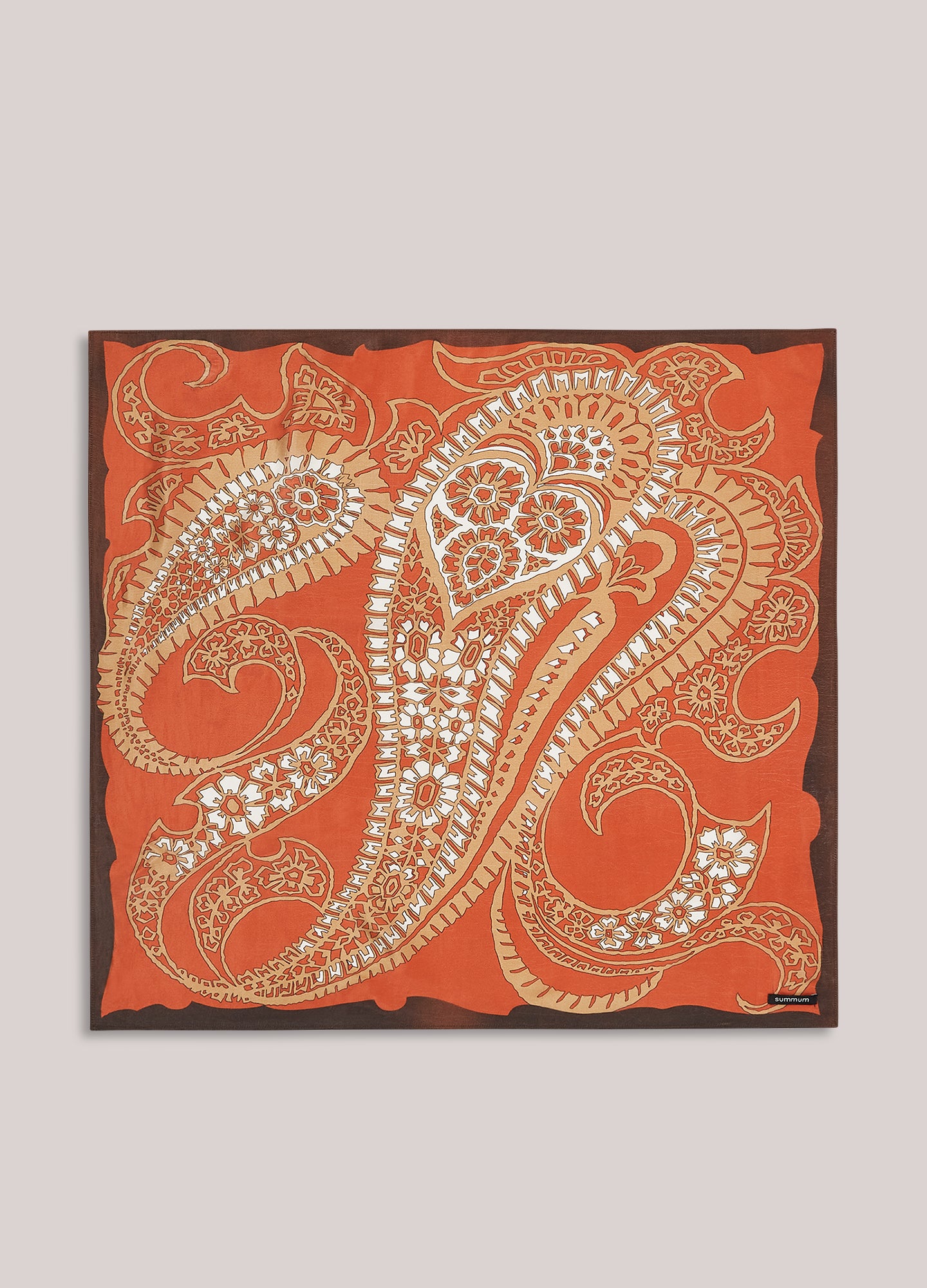 Satin Scarf with Paisley Print