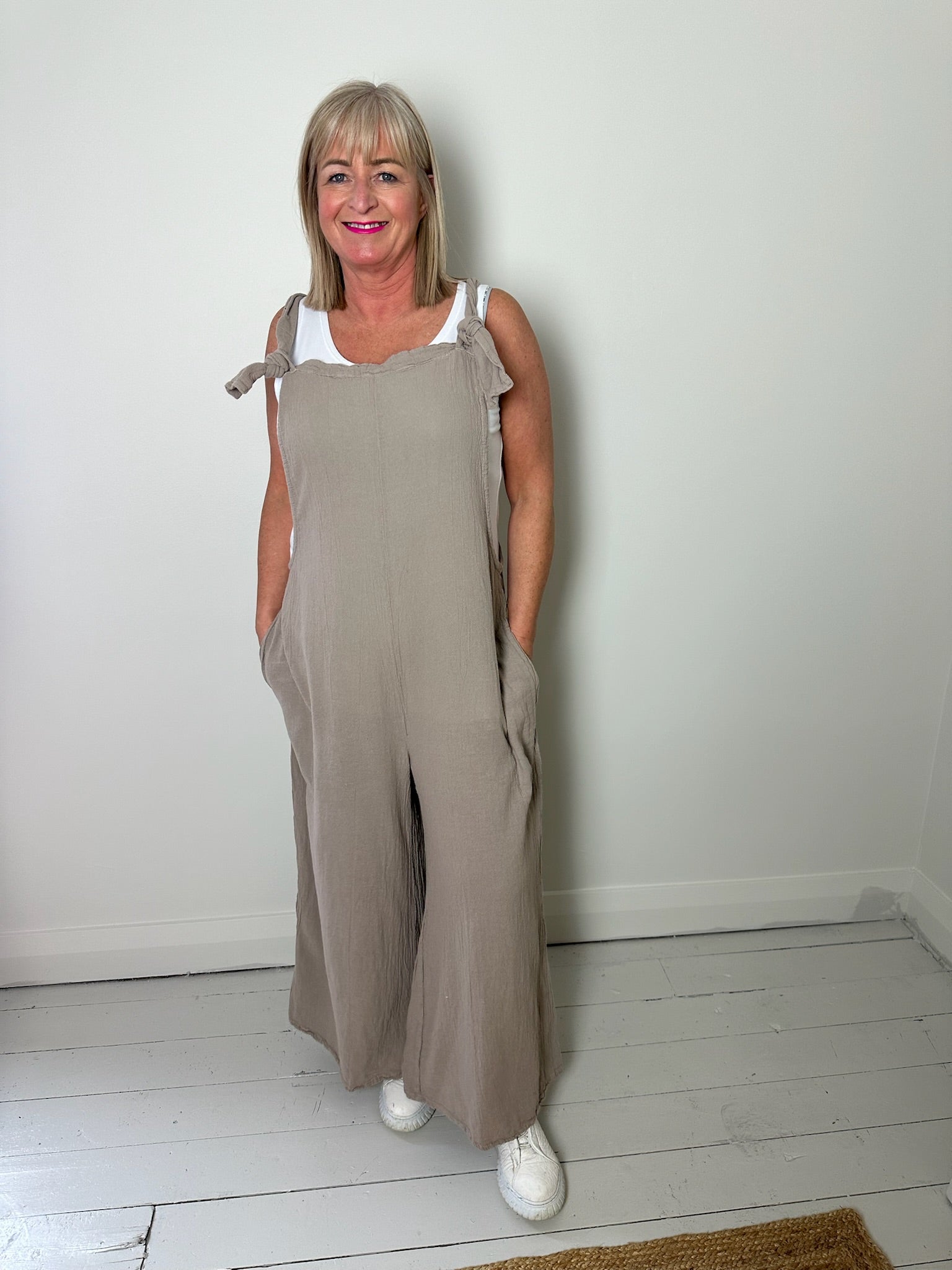 Sabina Jumpsuit in Taupe