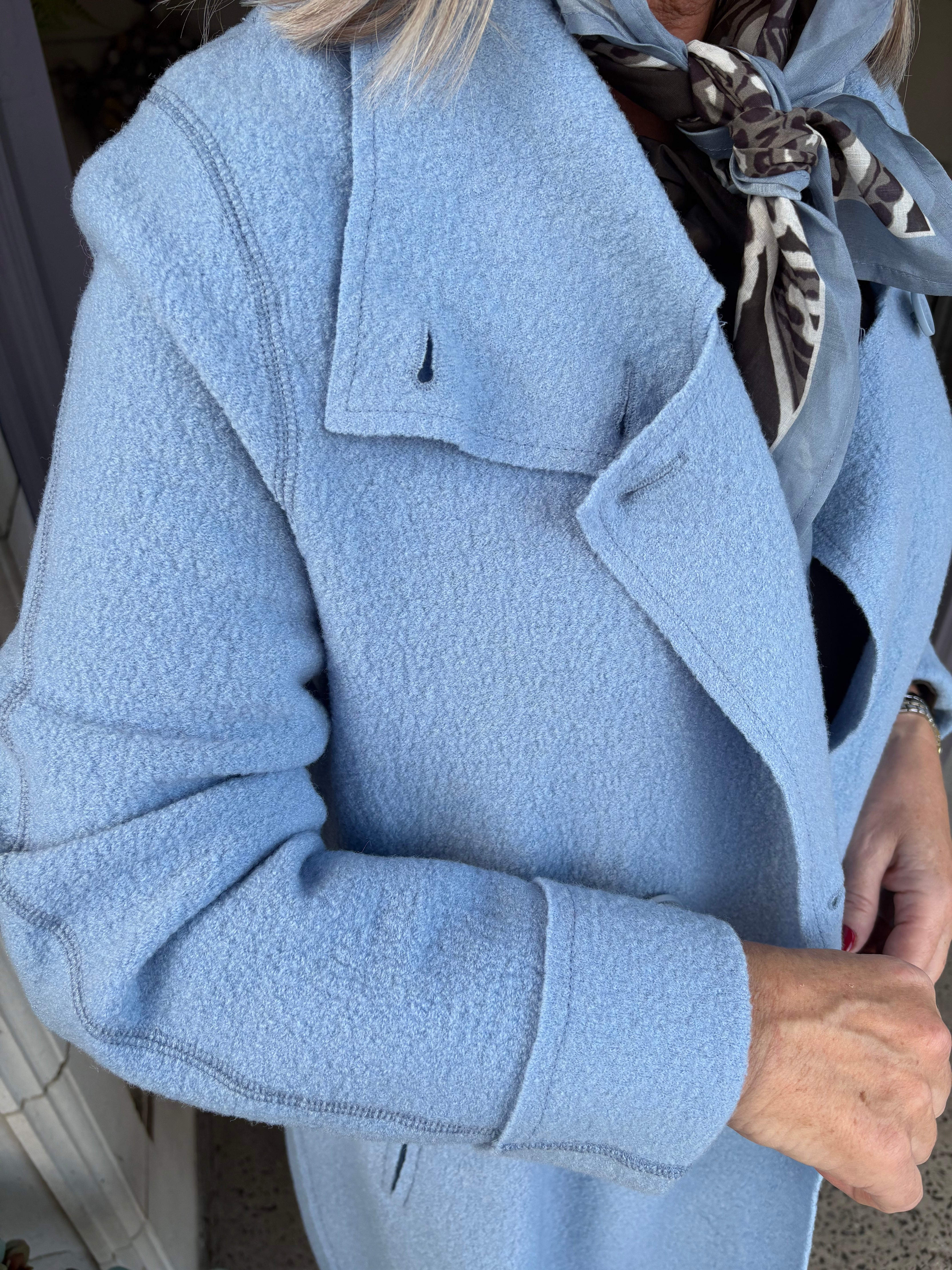 Coat in Light Blue