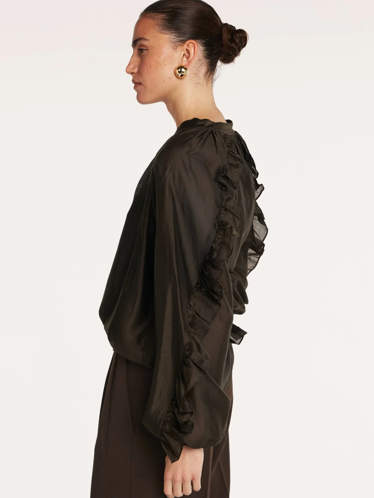 Amanda Blouse in Dark Chocolate