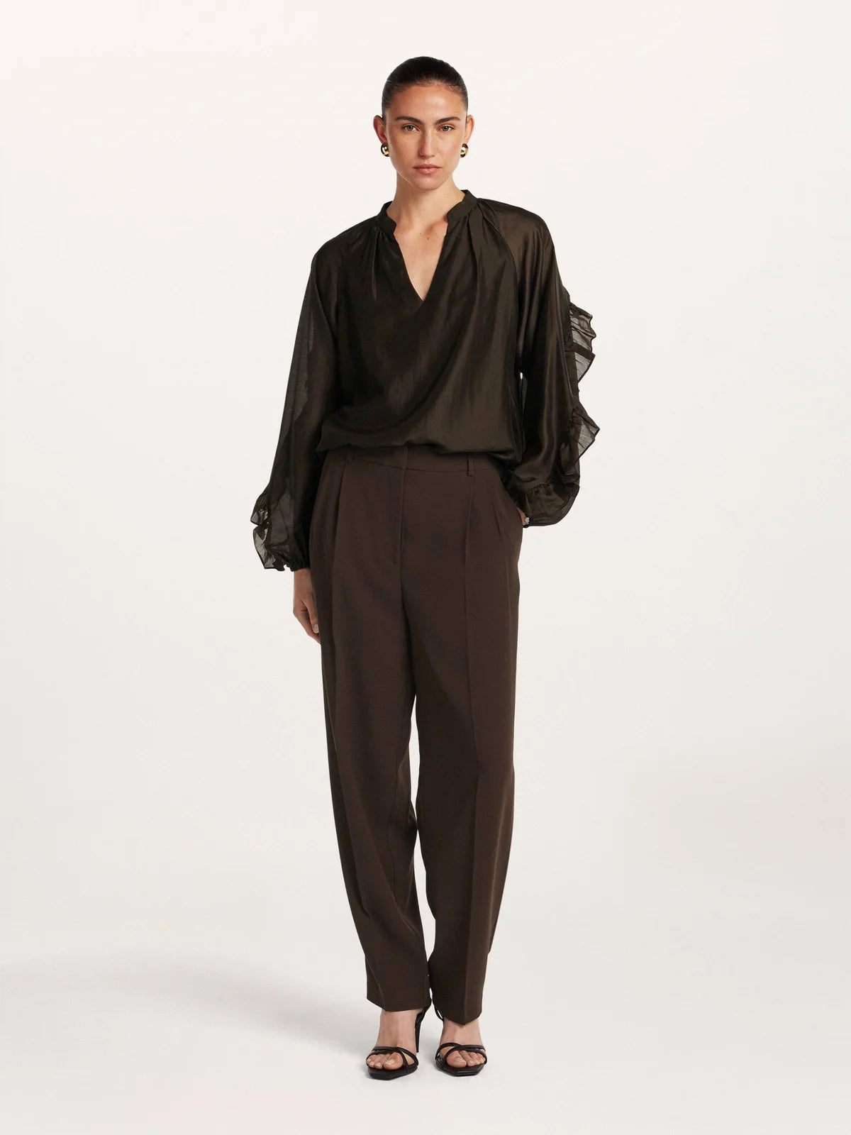 Amanda Blouse in Dark Chocolate