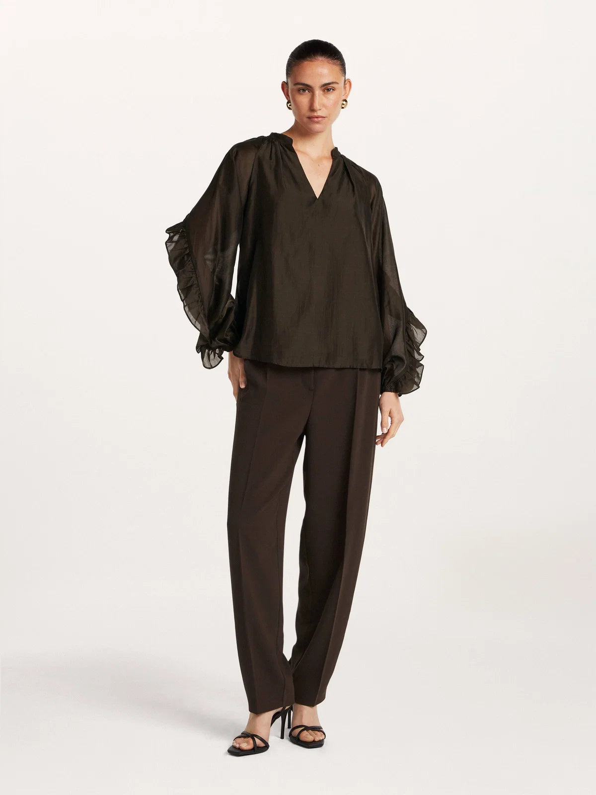 Amanda Blouse in Dark Chocolate