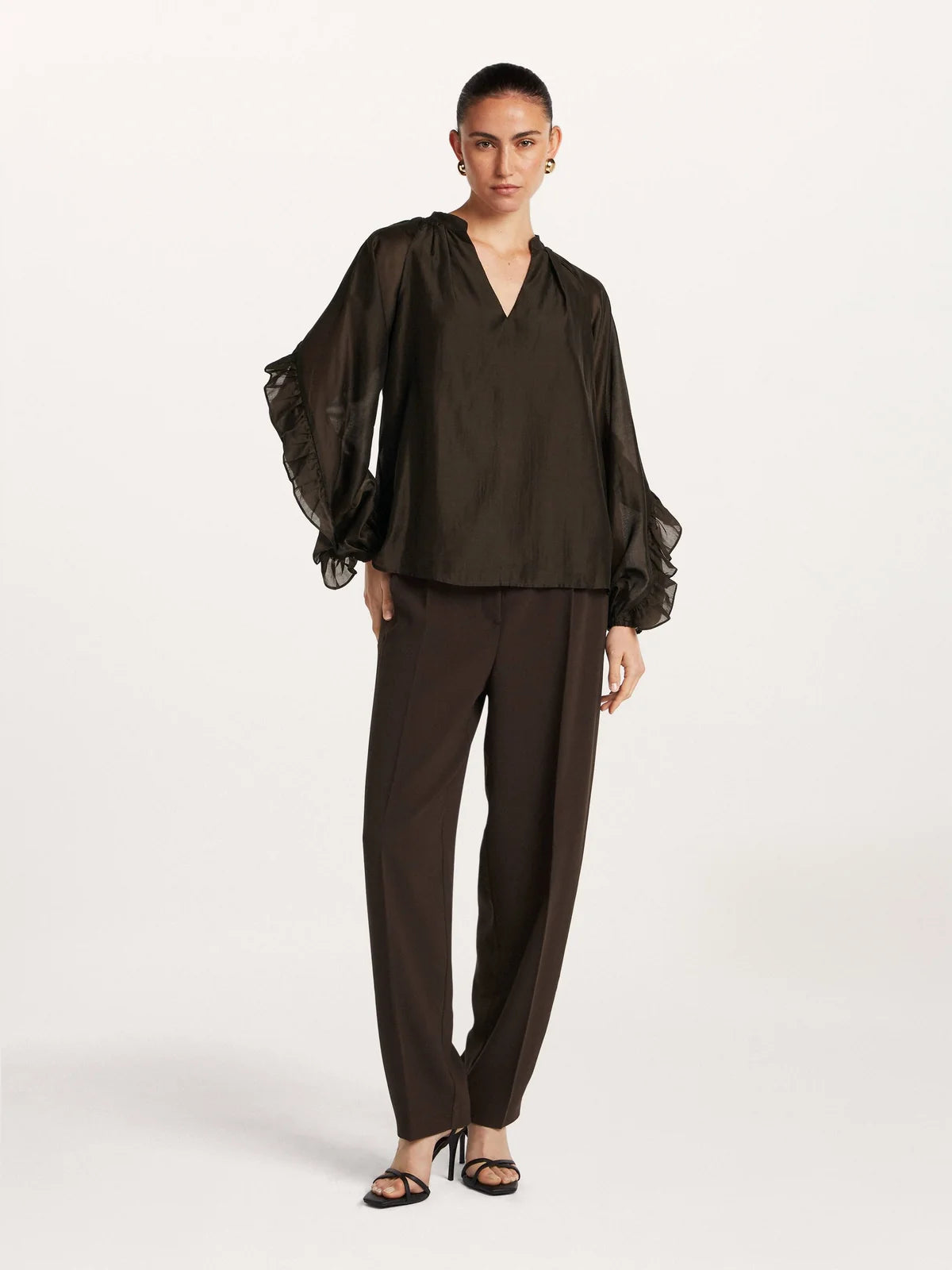 Amanda Blouse in Dark Chocolate