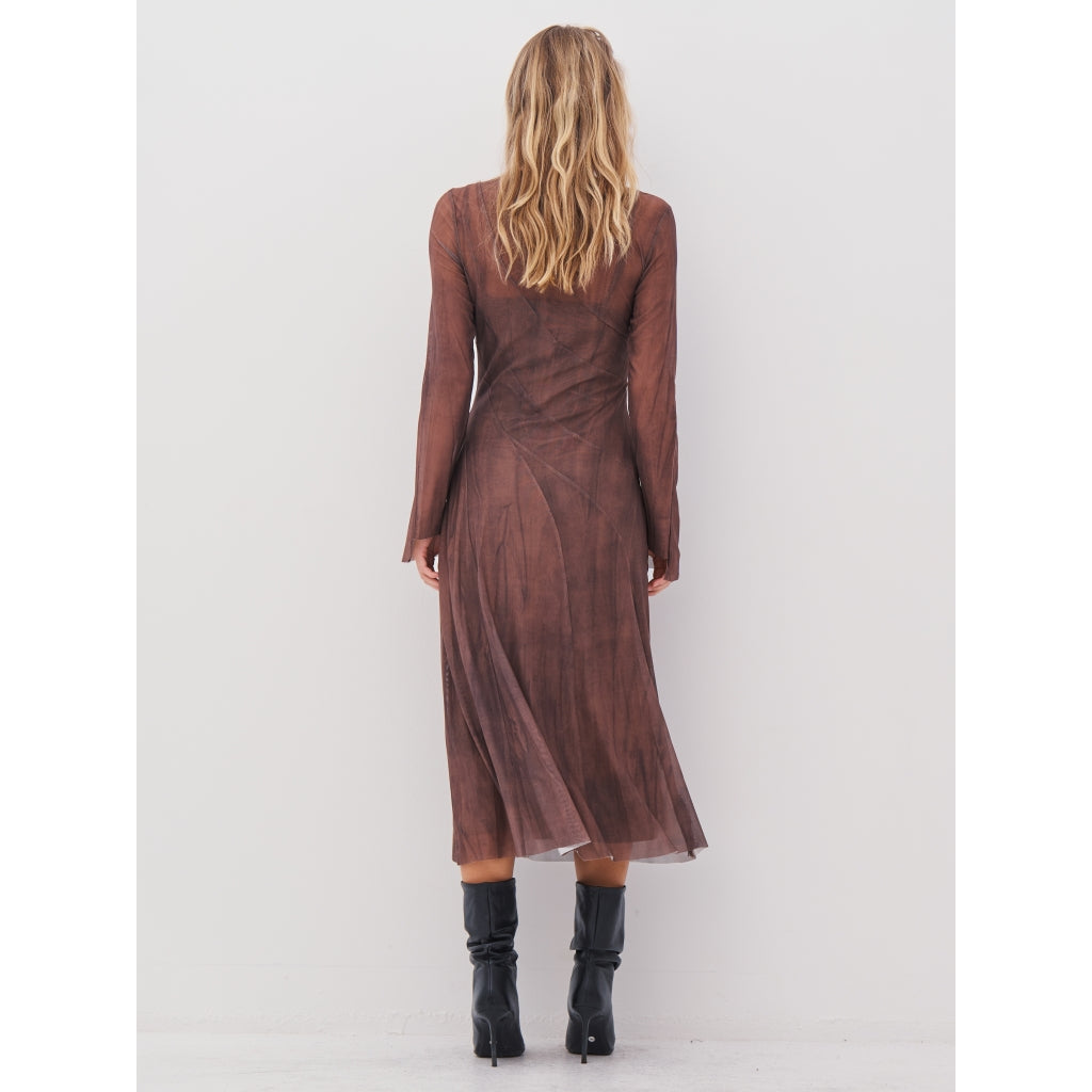 Agna Dress in Brown Mix