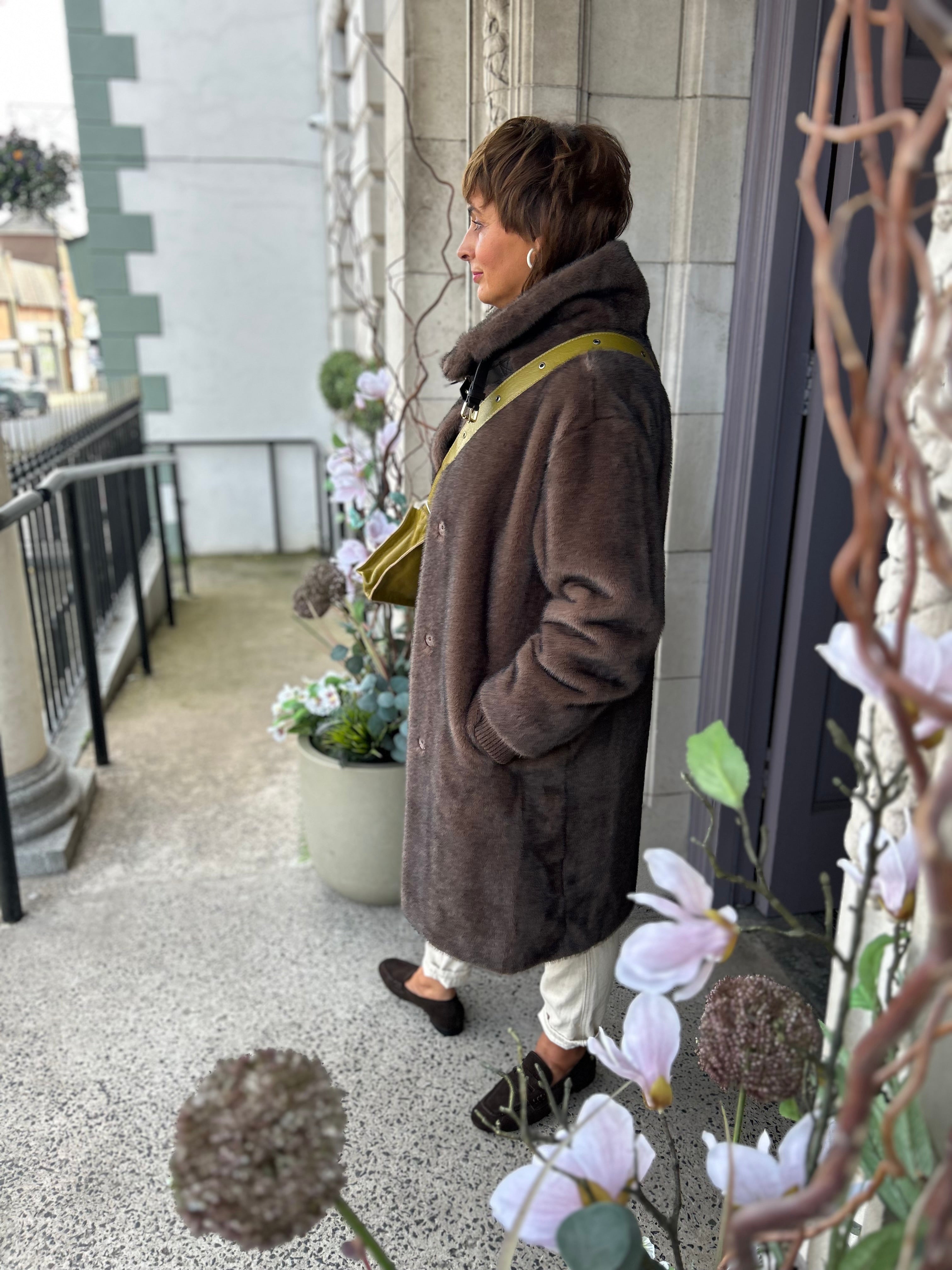 Camille Coat in Softbrown