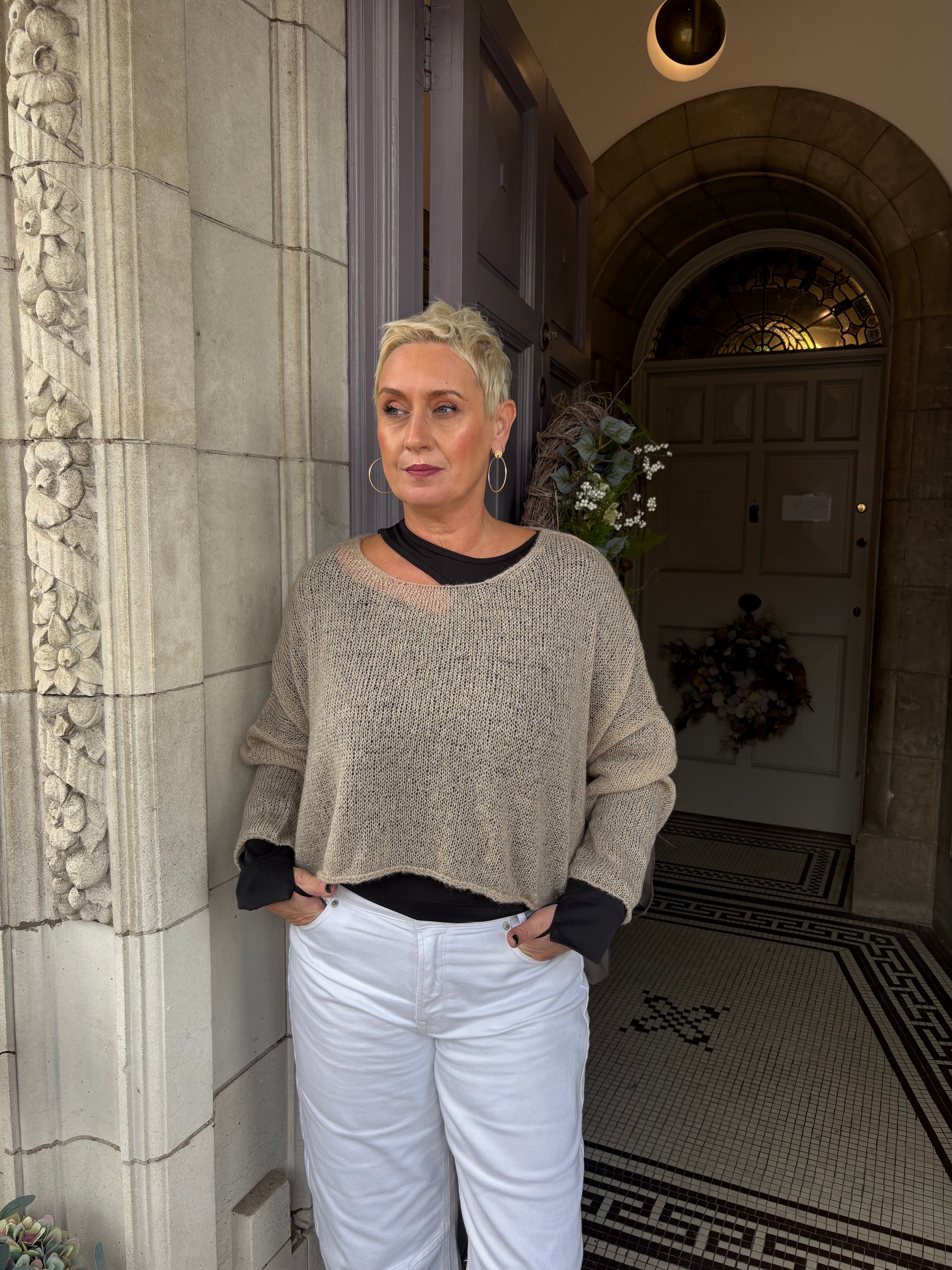 Cropped Jumper in Puro