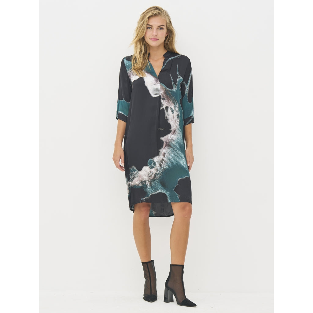 Babeth Tunic in Petrol Green Mix