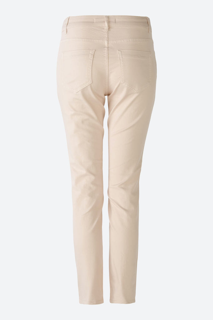 Baxtor Cropped Slim Fit Jegging in Off White