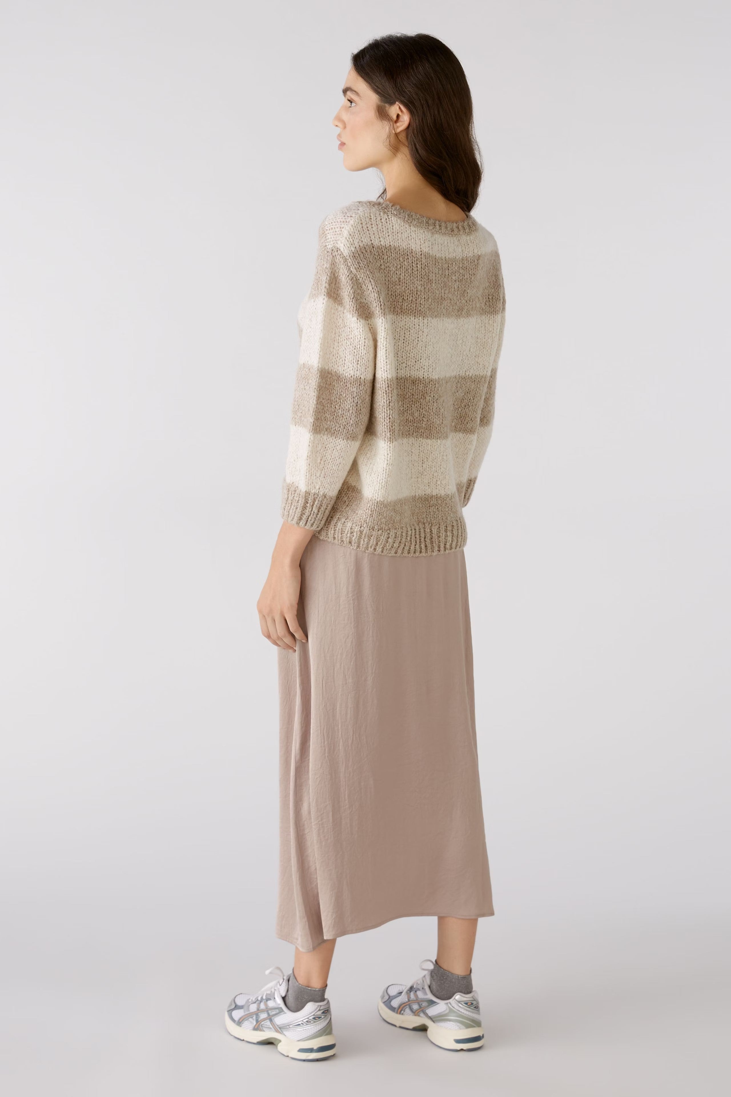 Jumper With Wool and Mohair in LT Brown Stone