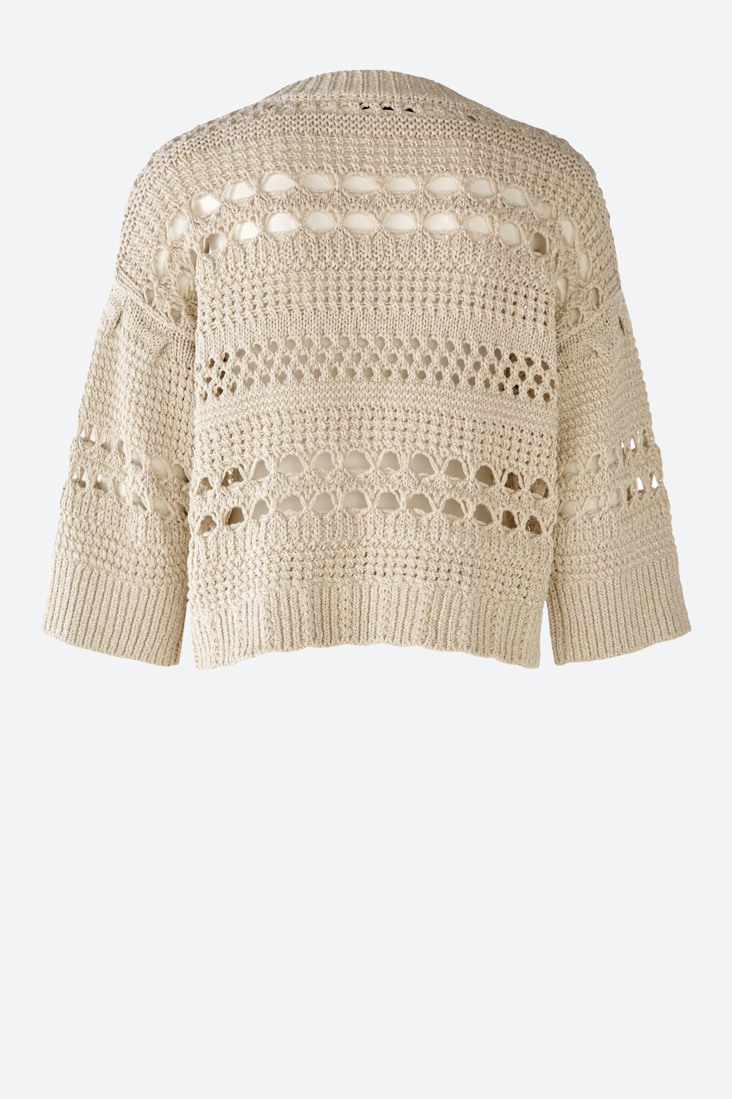 Cotton Crochet Top in Whitecap Grey