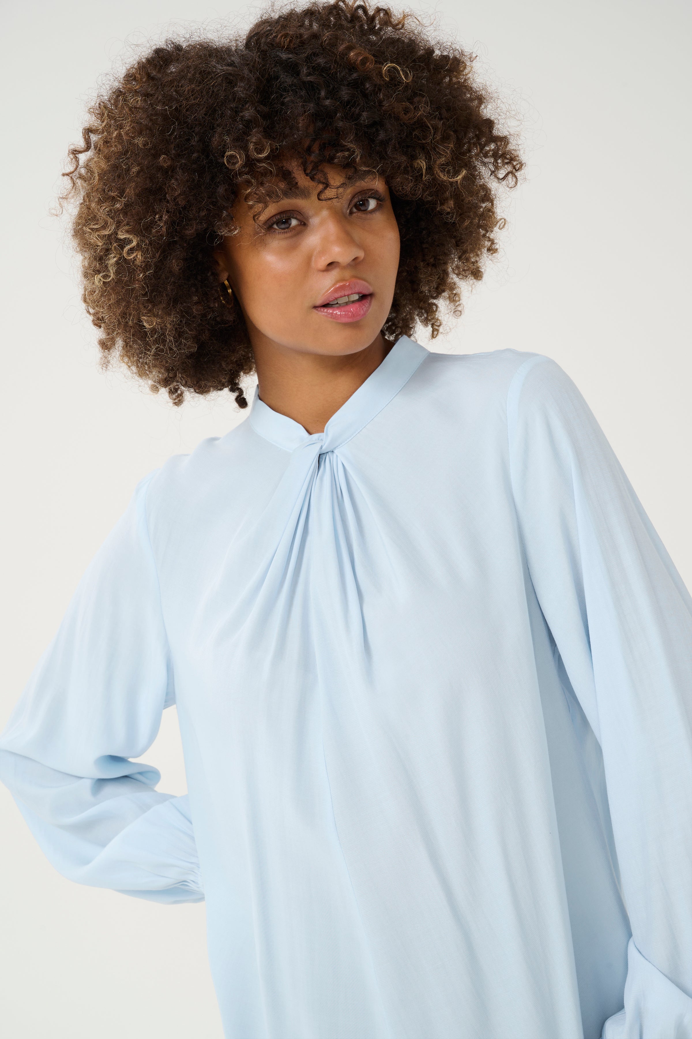 Baya Asmine Long Sleeve Blouse in Cashmere Blue