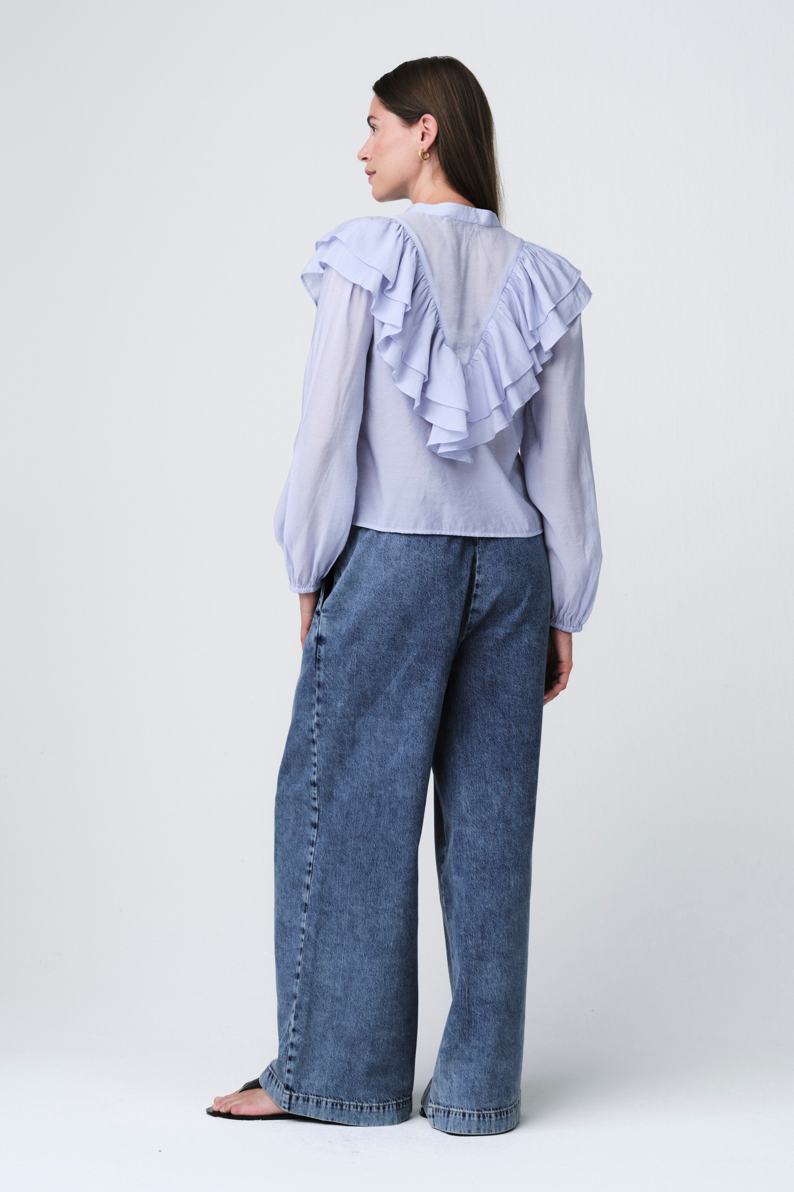 Beny Viscose Blouse in Light Blue