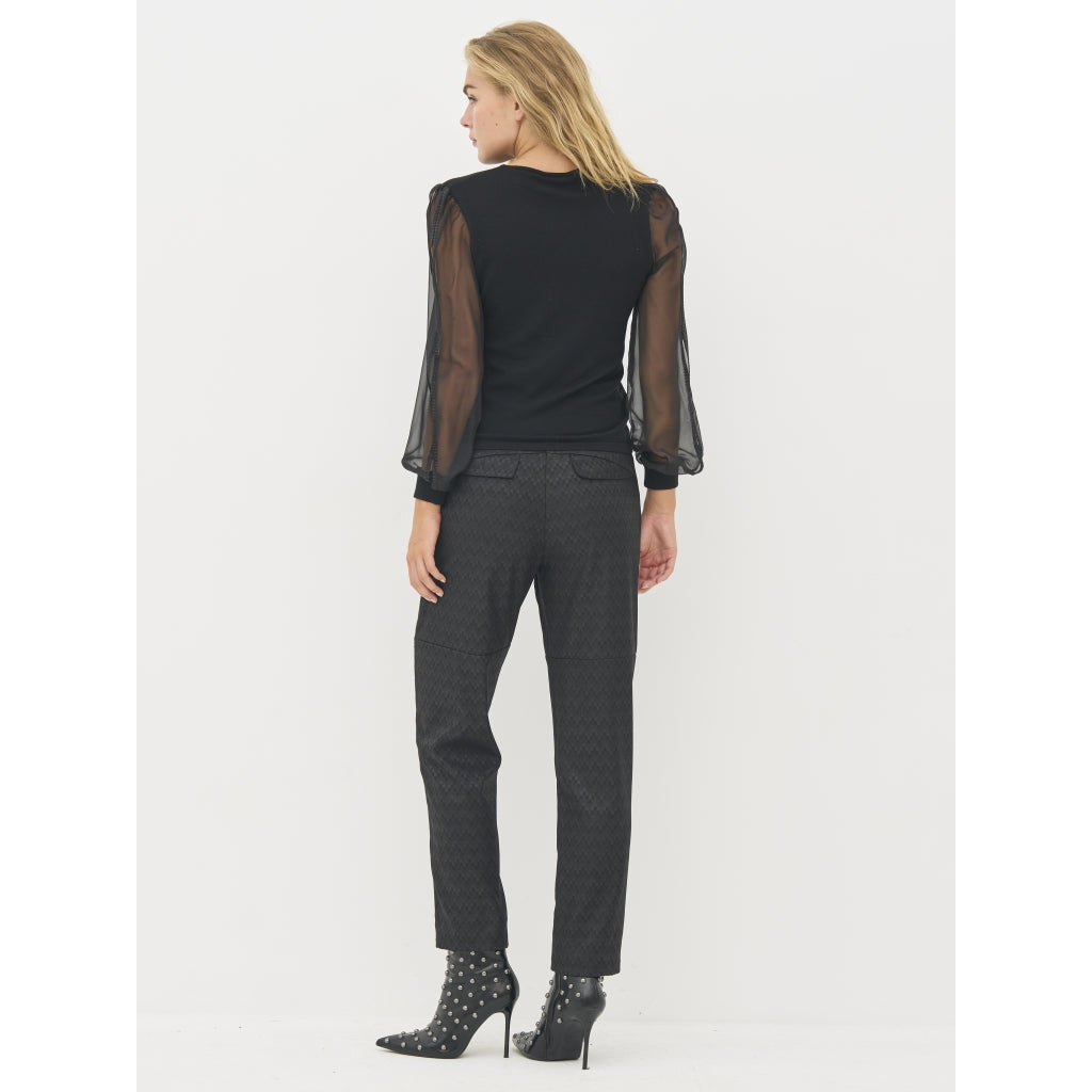 Blake Knit Blouse in Black