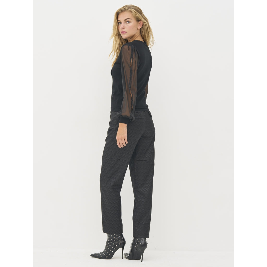 Blake Knit Blouse in Black