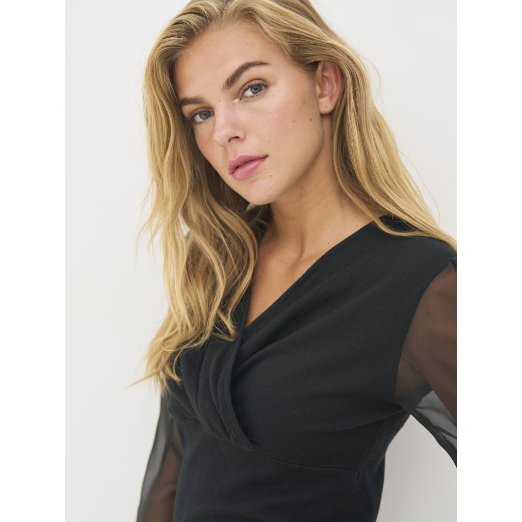 Blake Knit Blouse in Black