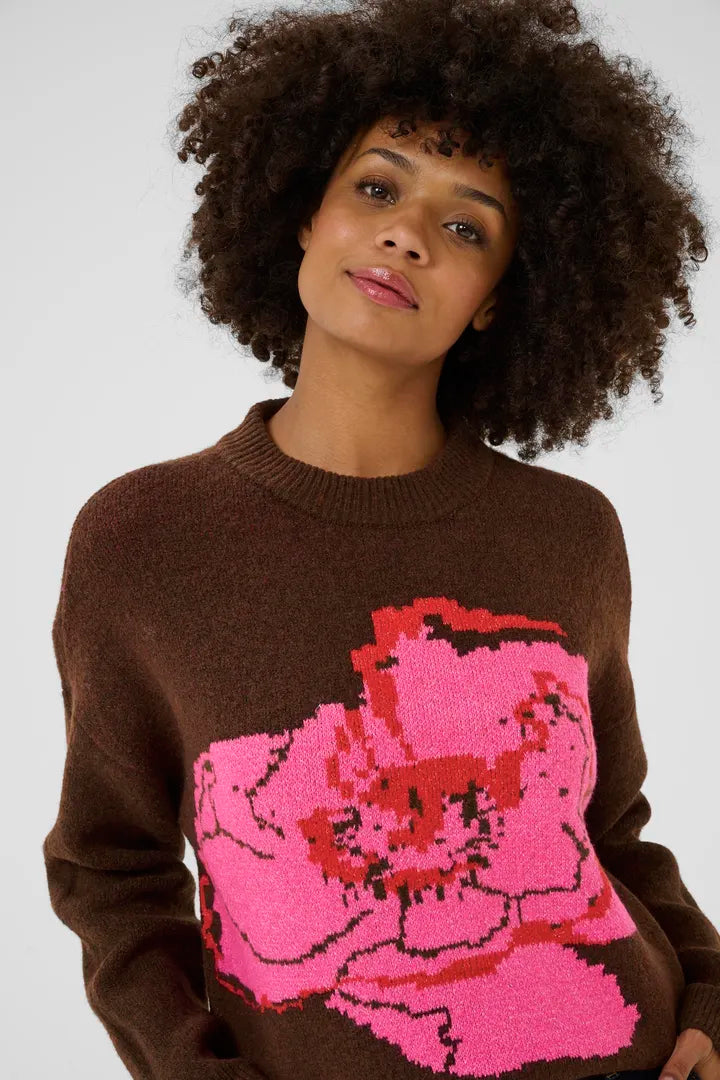 Bliss Pullover in Brown Melange