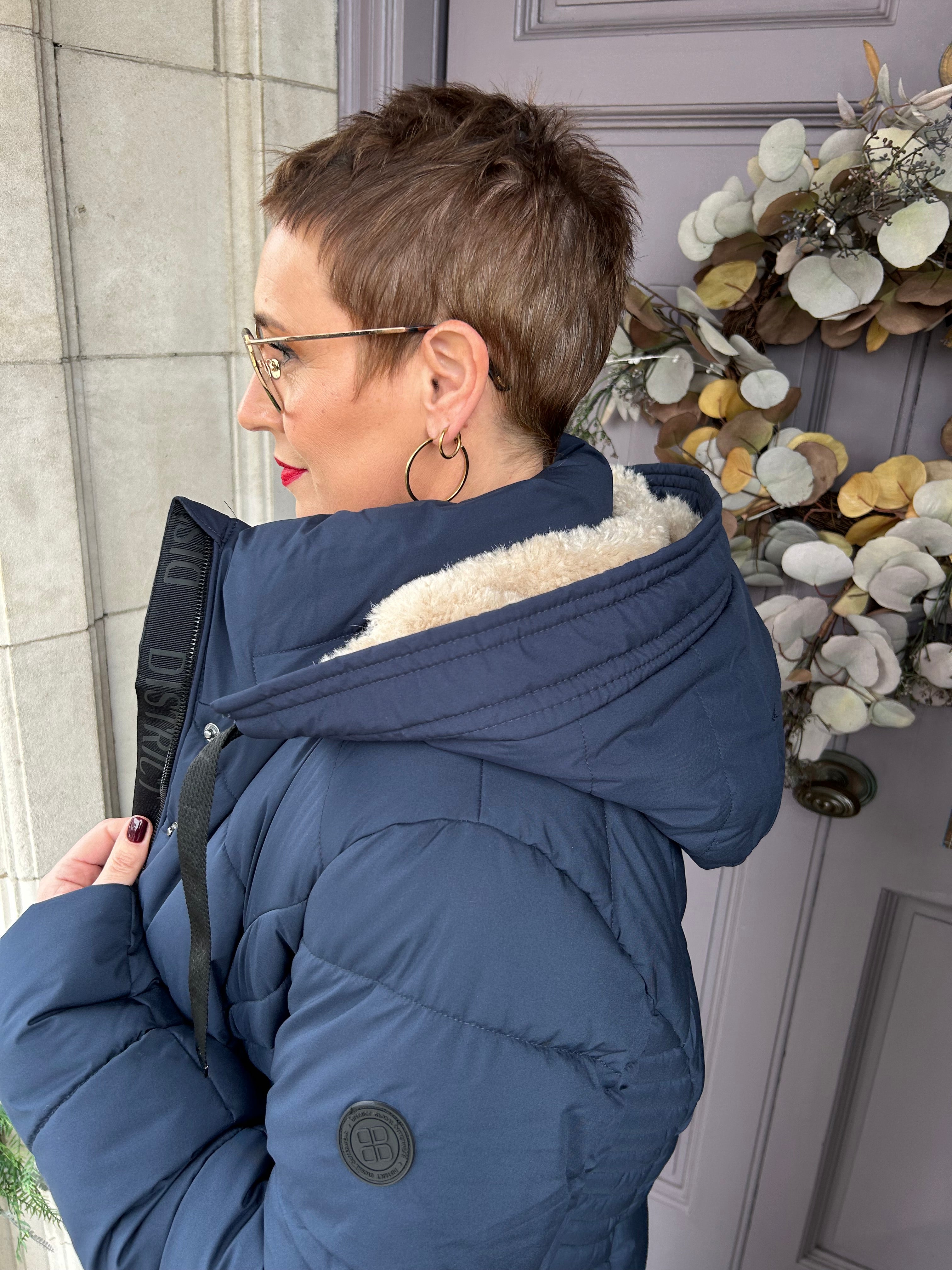Corvara Coat in Navy