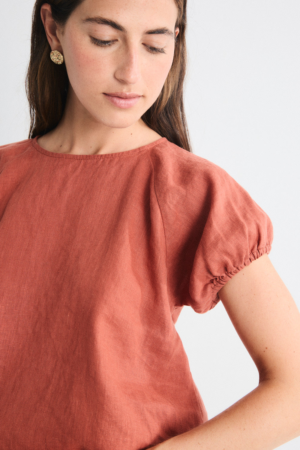 Amanecer Blouse in Roof Tile