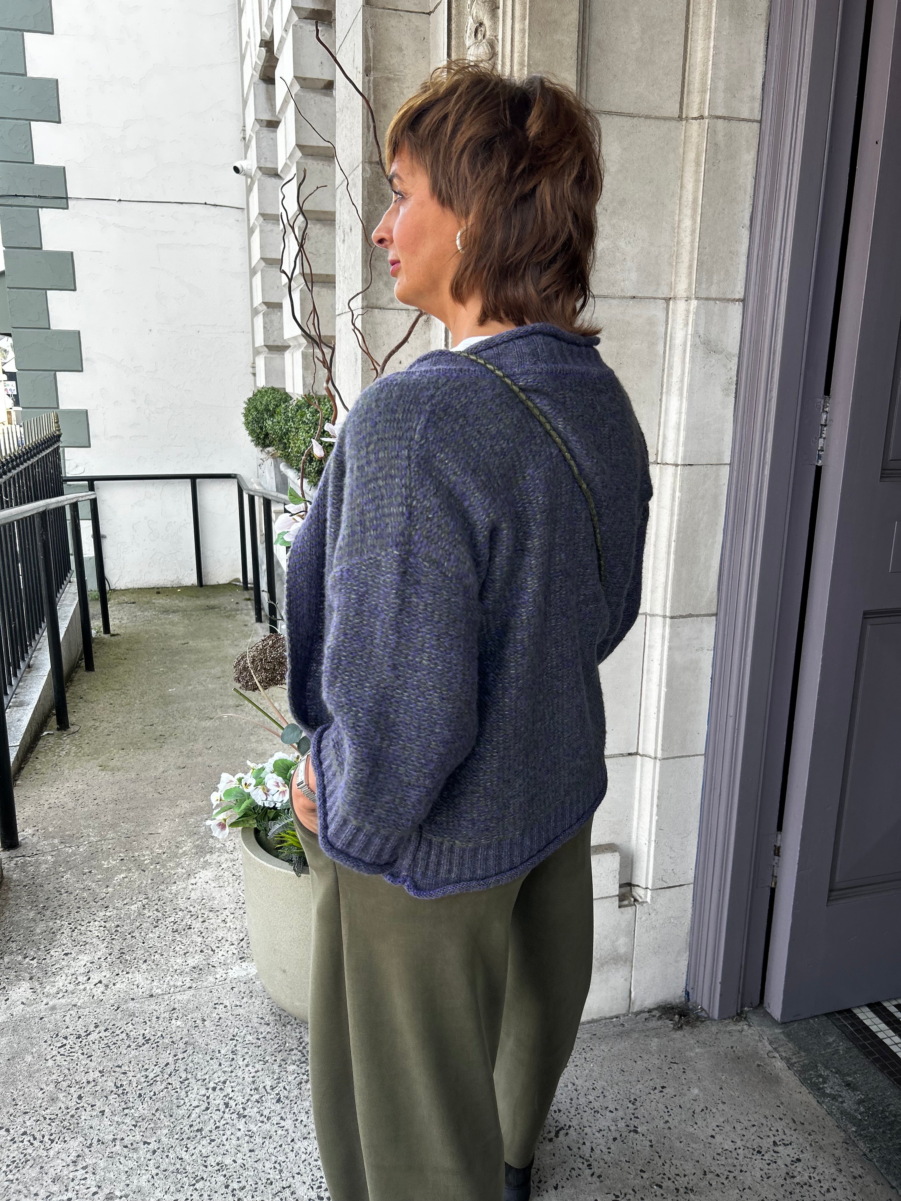 Textured Open Knit in Purple