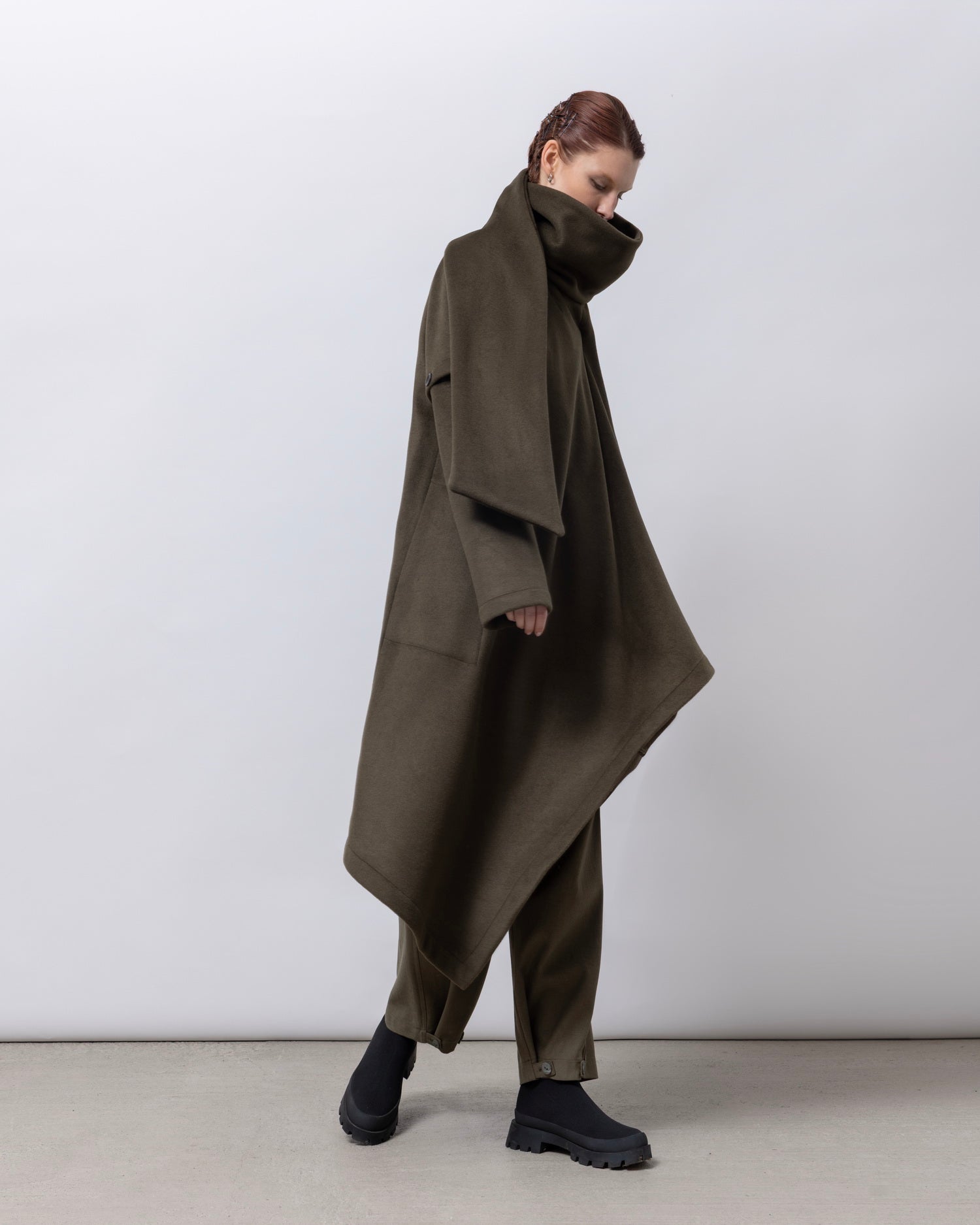Joifion Coat in Dark Khaki