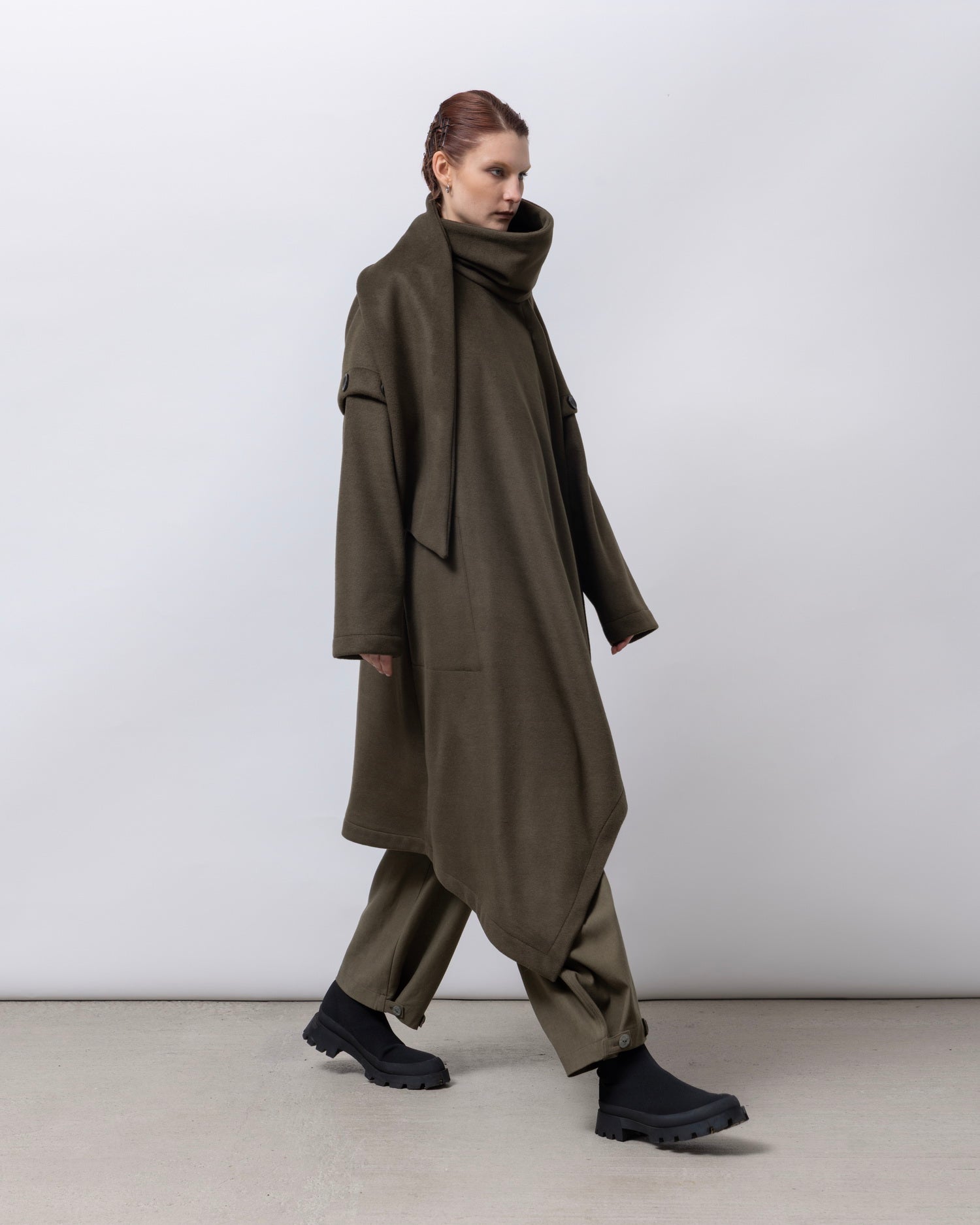 Joifion Coat in Dark Khaki