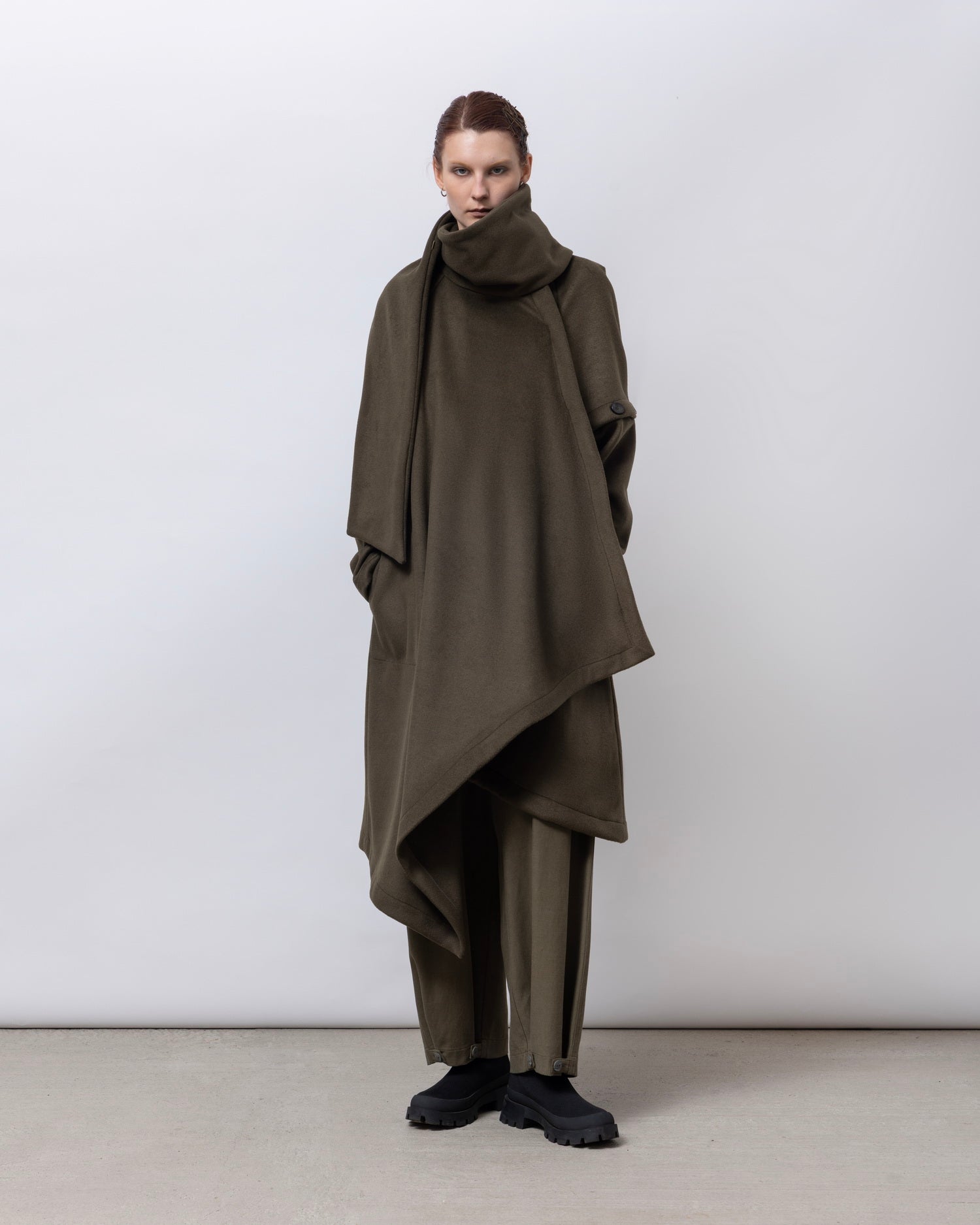 Joifion Coat in Dark Khaki