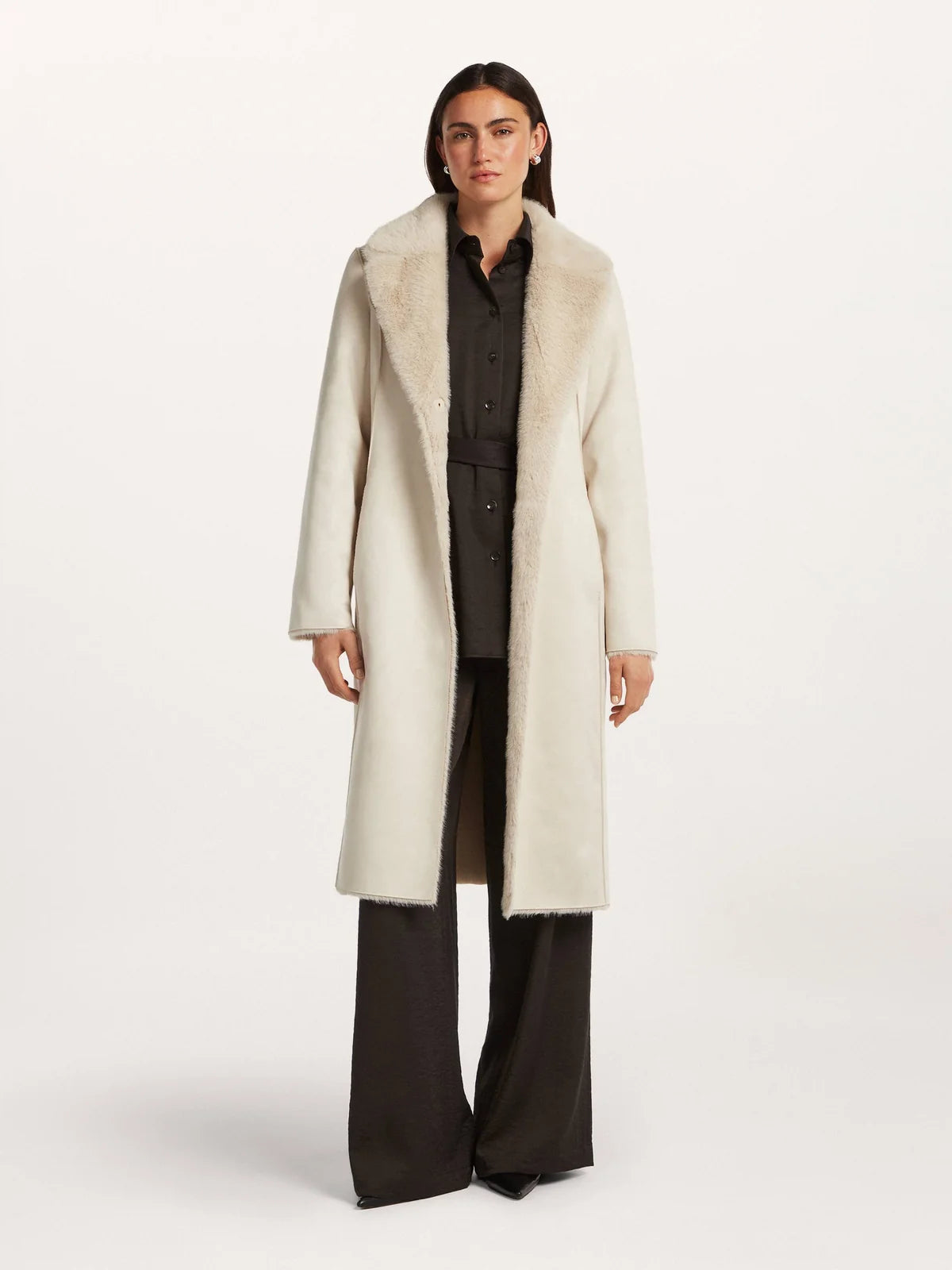 Coby Reversible Coat in Champagne